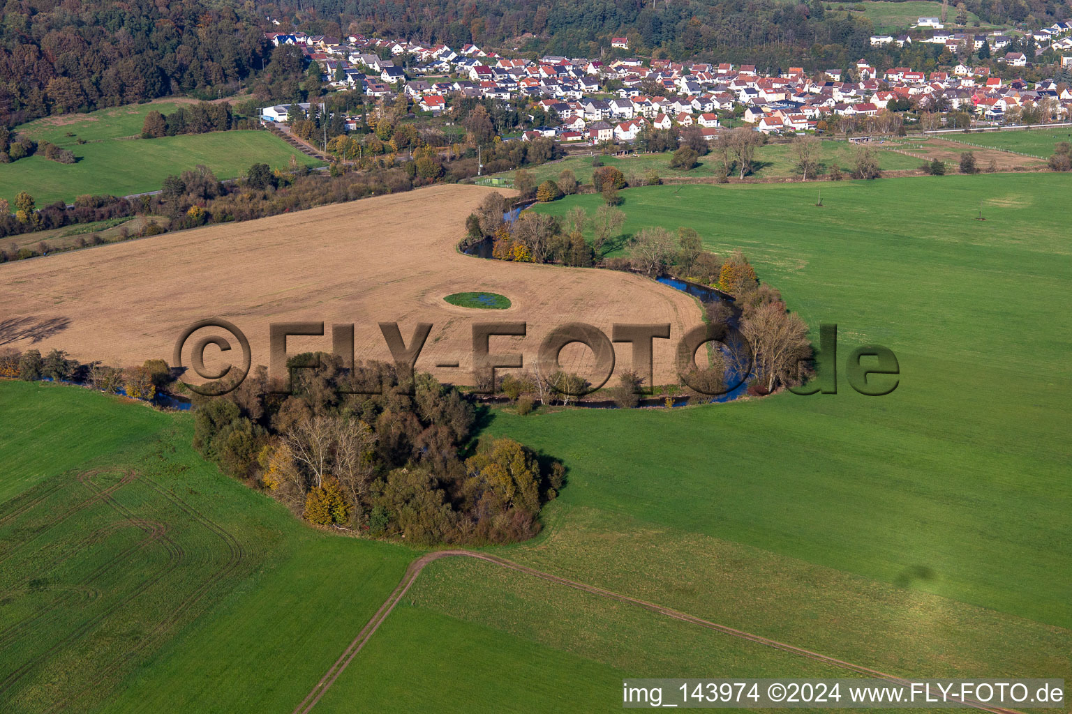 Auen an der Blies im Ortsteil Webenheim in Blieskastel im Bundesland Saarland, Deutschland