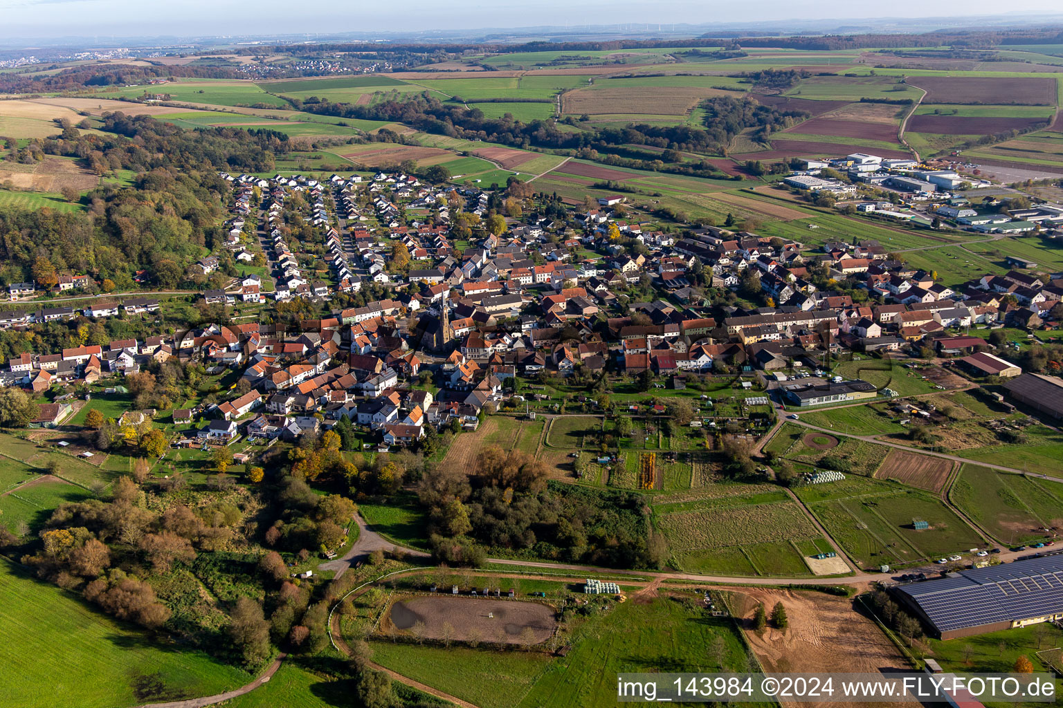 Webenheim von Westen in Blieskastel im Bundesland Saarland, Deutschland