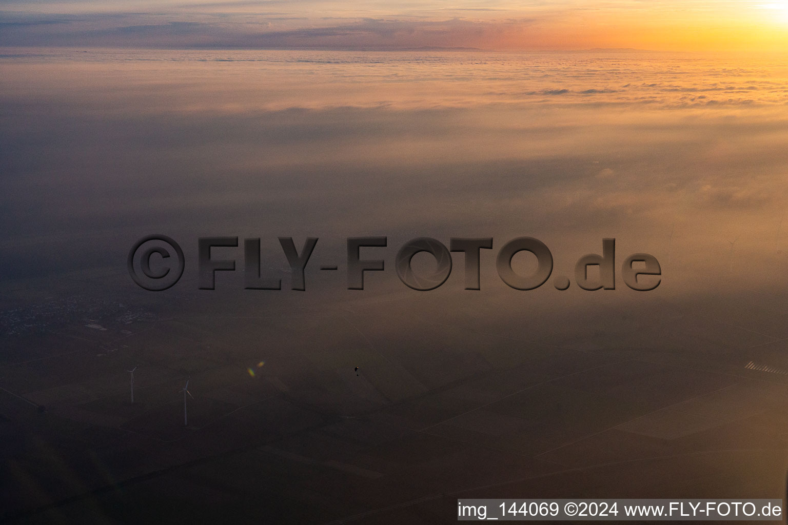 Drohnenbild von Minfeld im Bundesland Rheinland-Pfalz, Deutschland