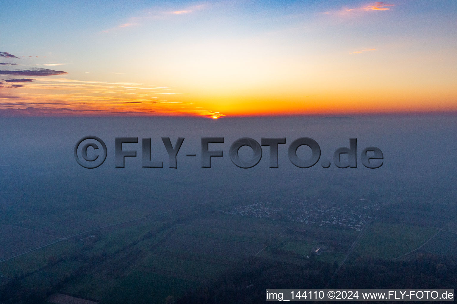 Barbelroth im Bundesland Rheinland-Pfalz, Deutschland von oben