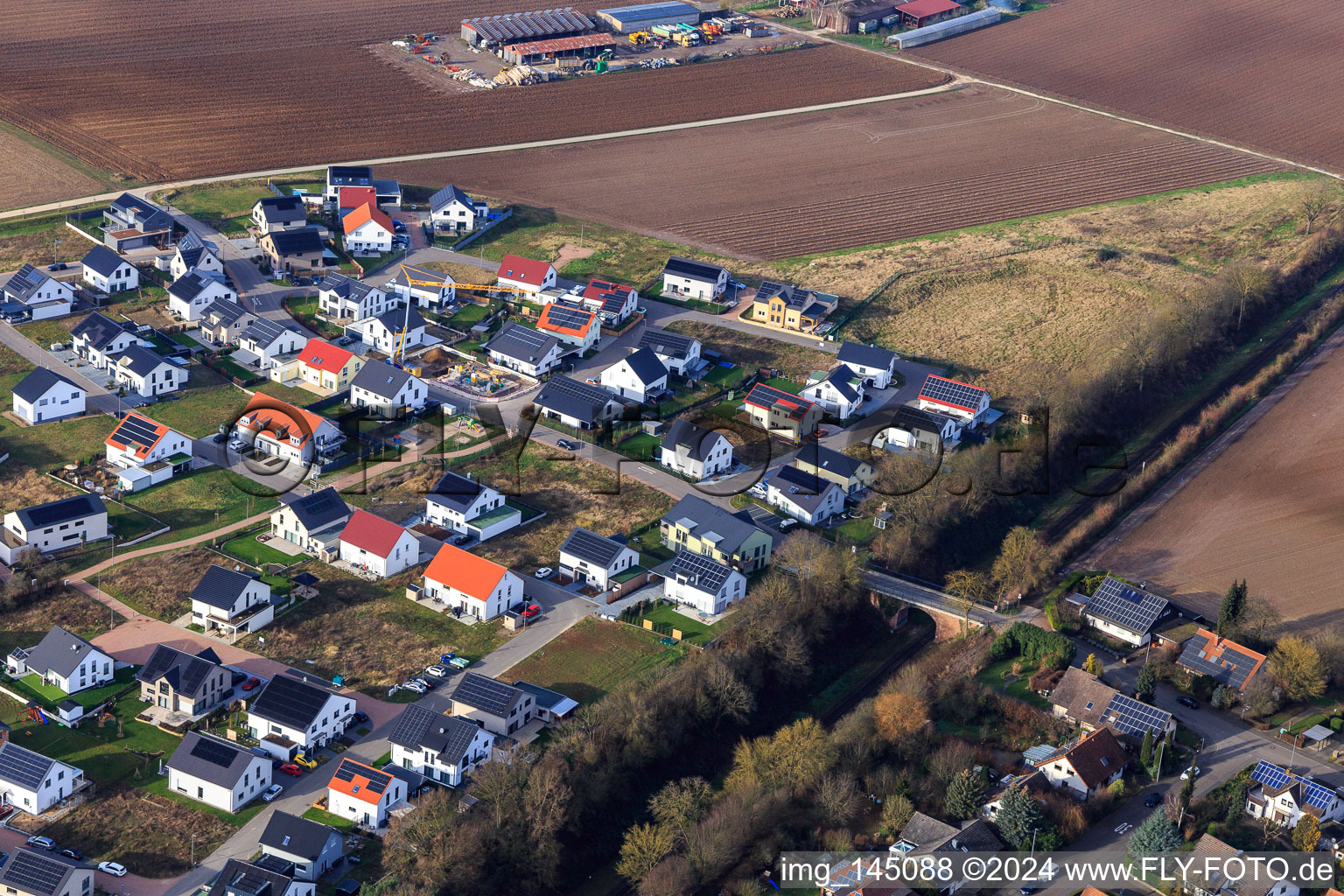 Luftbild von Veilchenweg, Narzissenweg in Kandel im Bundesland Rheinland-Pfalz, Deutschland