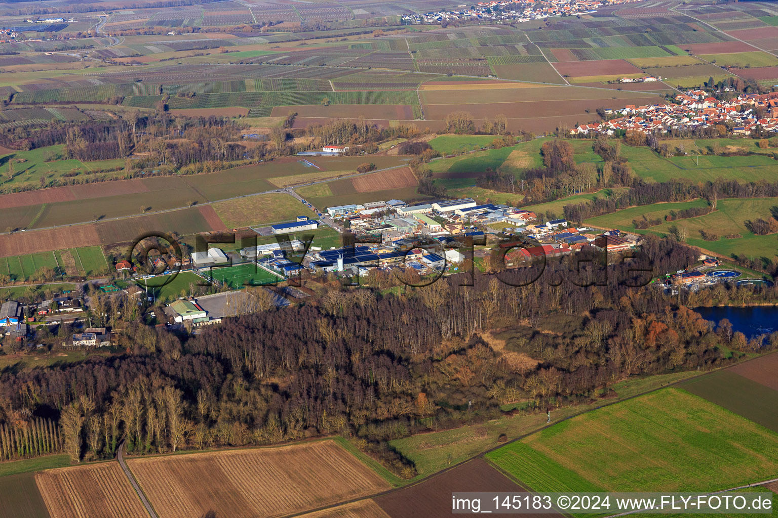 Gewerbegebiet industriestr in Billigheim-Ingenheim im Bundesland Rheinland-Pfalz, Deutschland