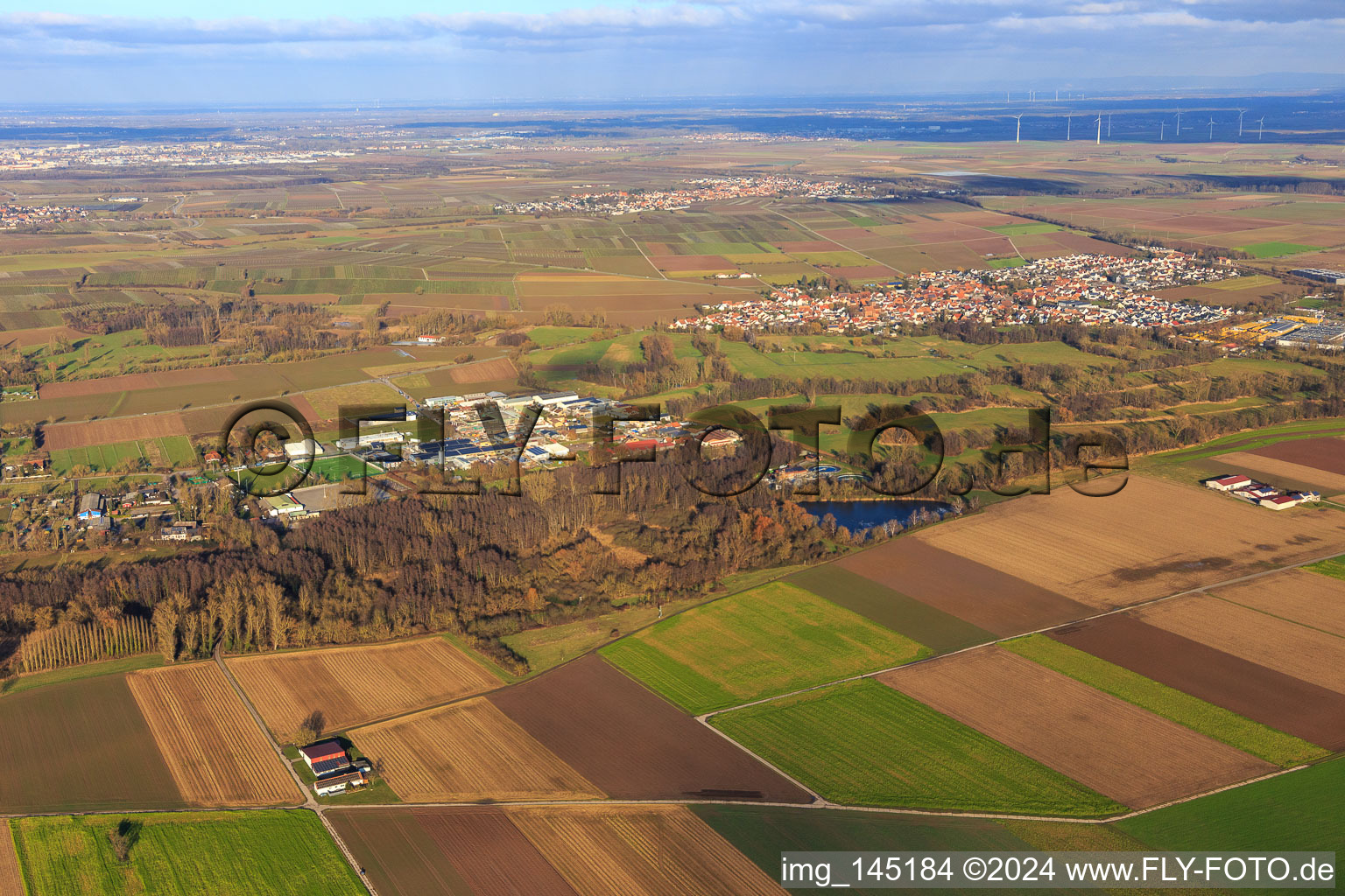 Dorfansicht von Südwesten in Rohrbach im Bundesland Rheinland-Pfalz, Deutschland