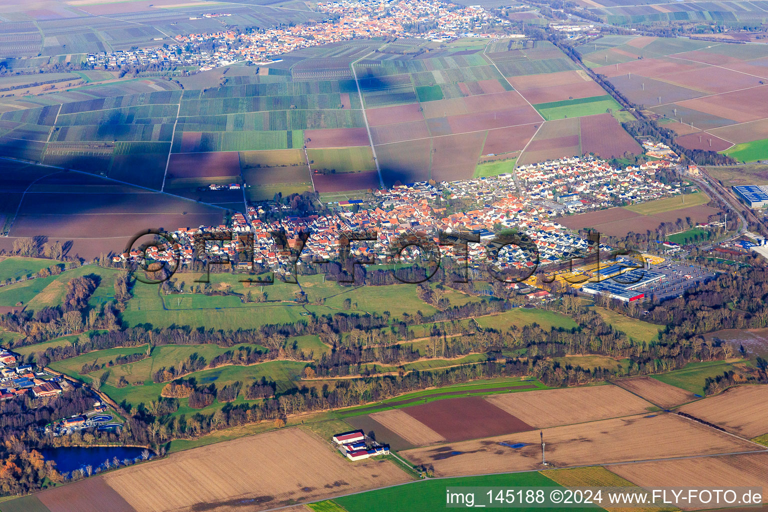 Ortsansicht von Südwesten in Rohrbach im Bundesland Rheinland-Pfalz, Deutschland