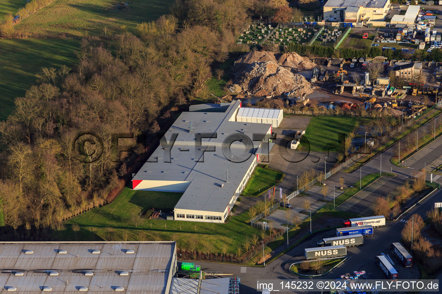 Luftbild von Thermo Fisher am Erlenbachweg im Ortsteil Minderslachen in Kandel im Bundesland Rheinland-Pfalz, Deutschland