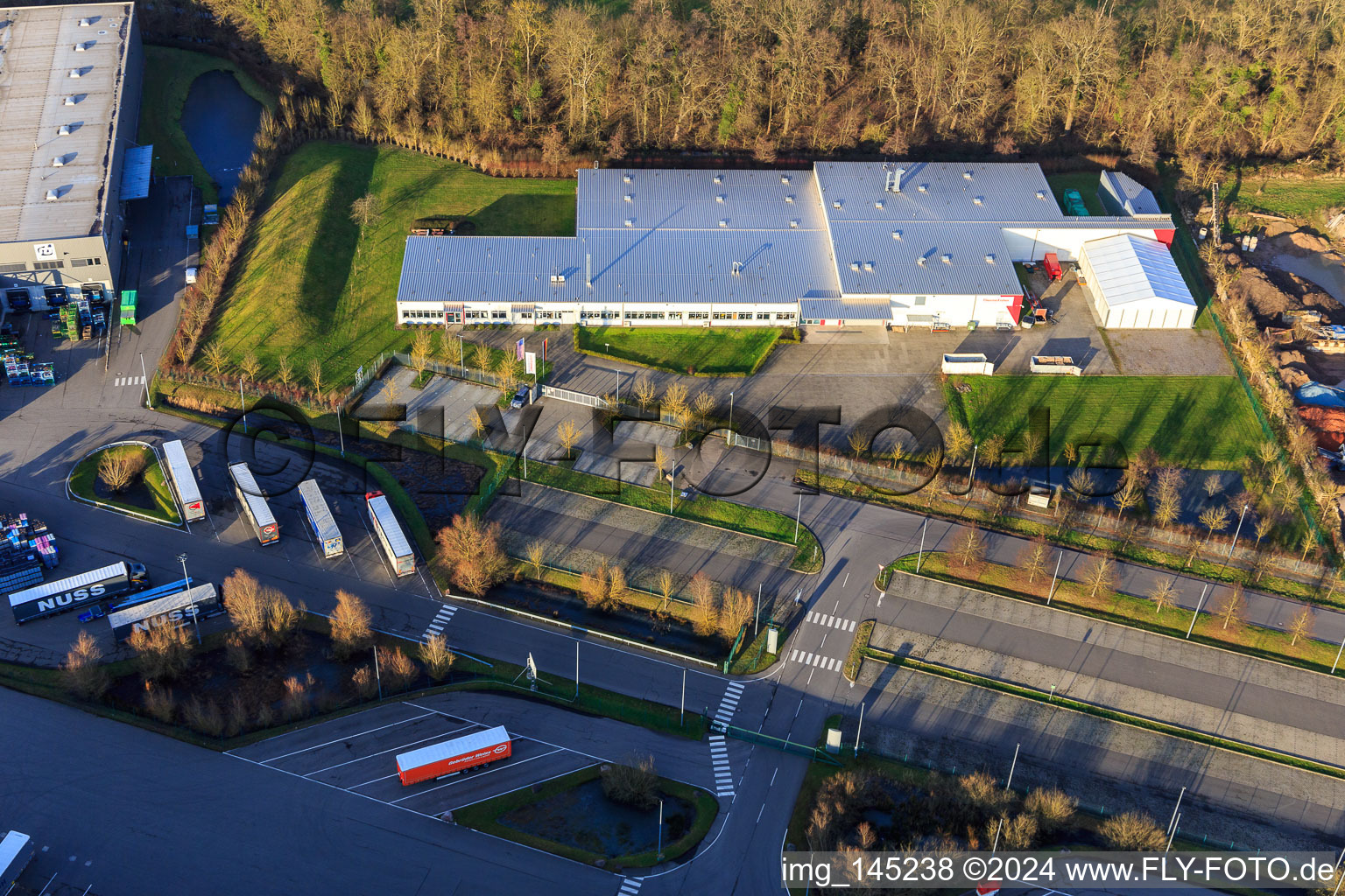 Thermo Fisher am Erlenbachweg im Ortsteil Minderslachen in Kandel im Bundesland Rheinland-Pfalz, Deutschland vom Flugzeug aus