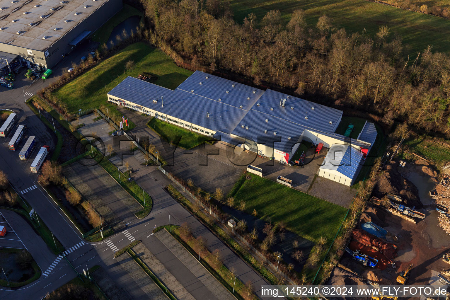 Thermo Fisher am Erlenbachweg im Ortsteil Minderslachen in Kandel im Bundesland Rheinland-Pfalz, Deutschland aus der Vogelperspektive