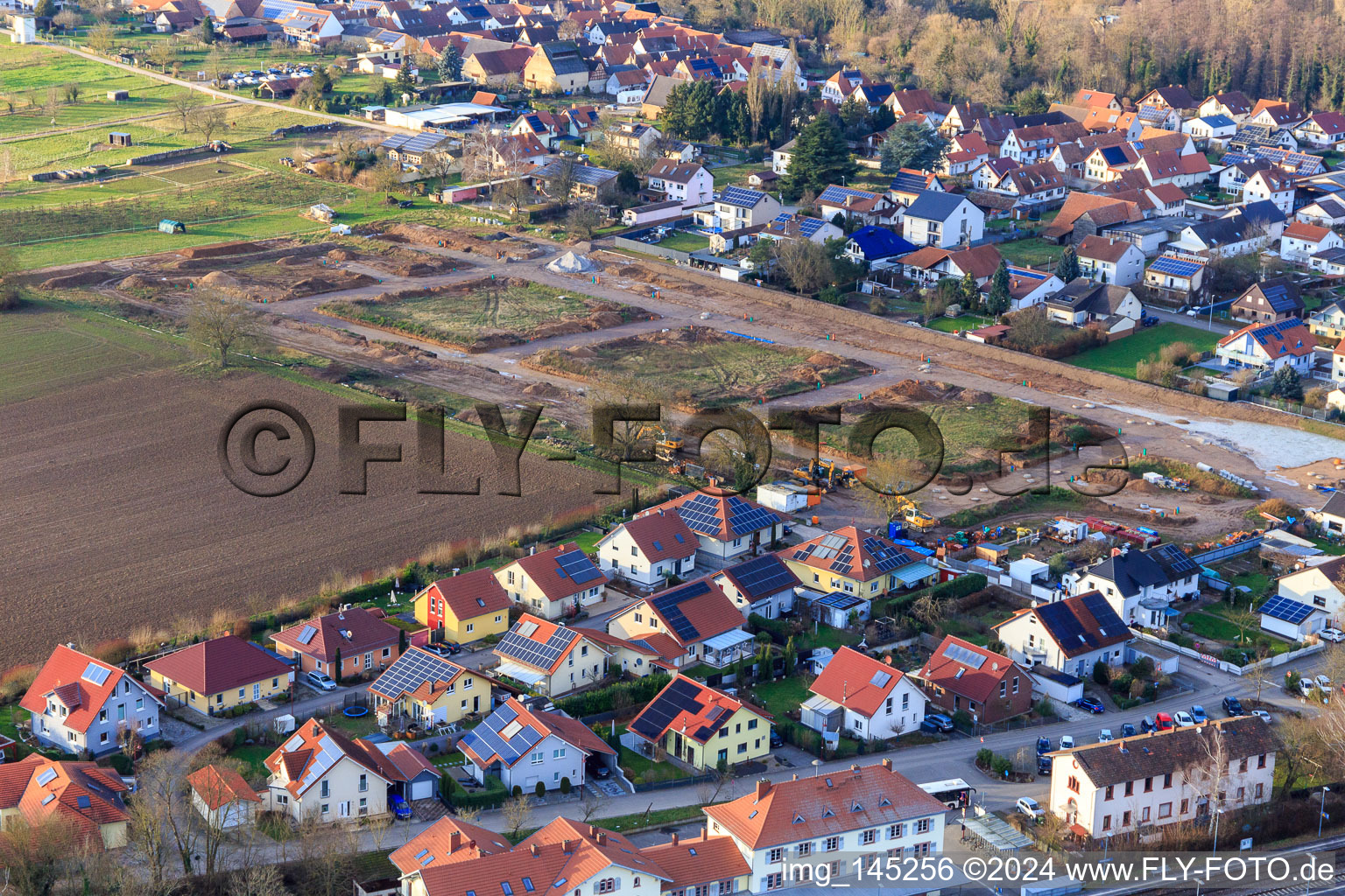 Erschließung Neubaugebiet, Bahnhofstraße und Am Bahnhof in Winden im Bundesland Rheinland-Pfalz, Deutschland