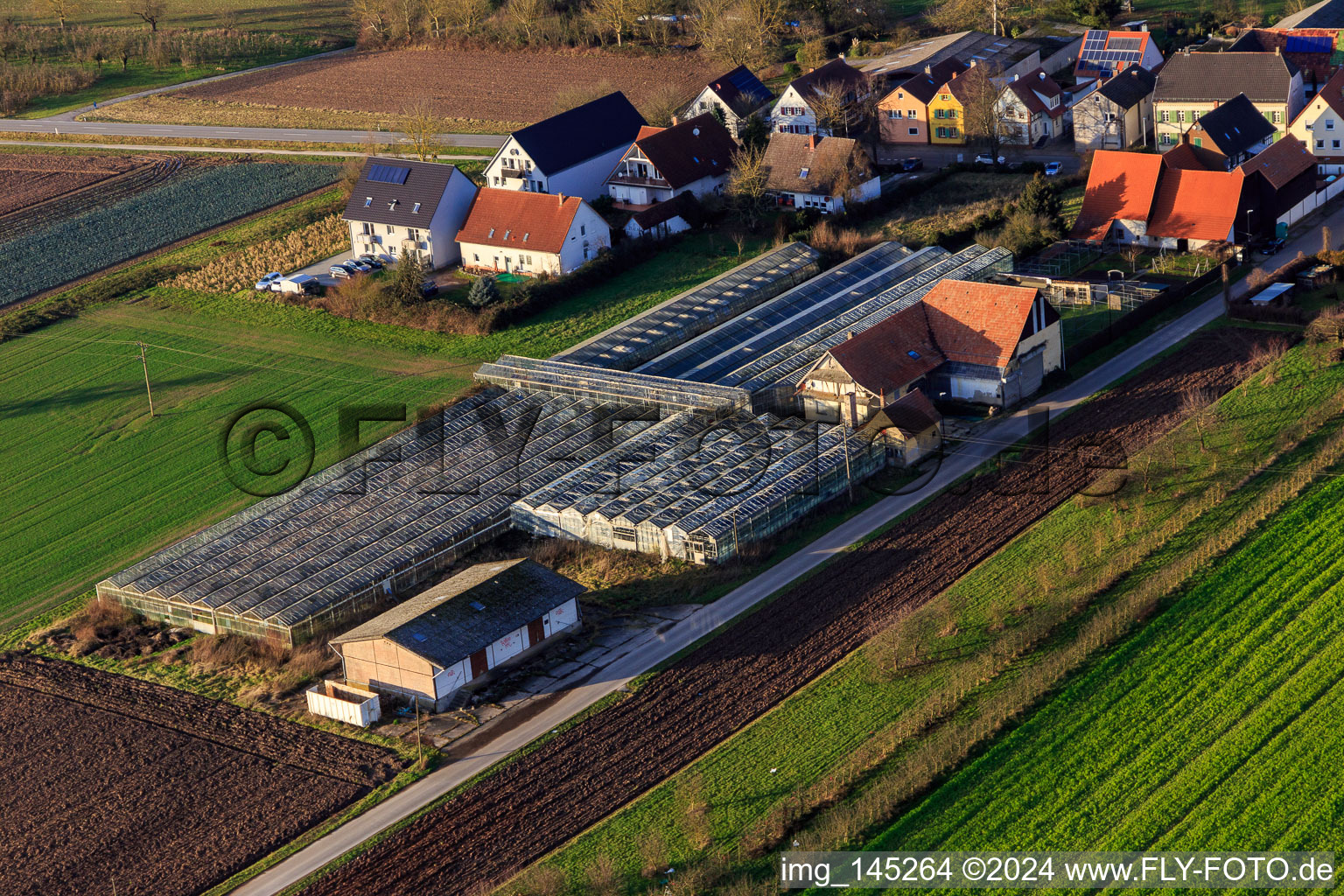 Luftbild von Ehemalige Gärtnerei am Grasweg in Winden im Bundesland Rheinland-Pfalz, Deutschland