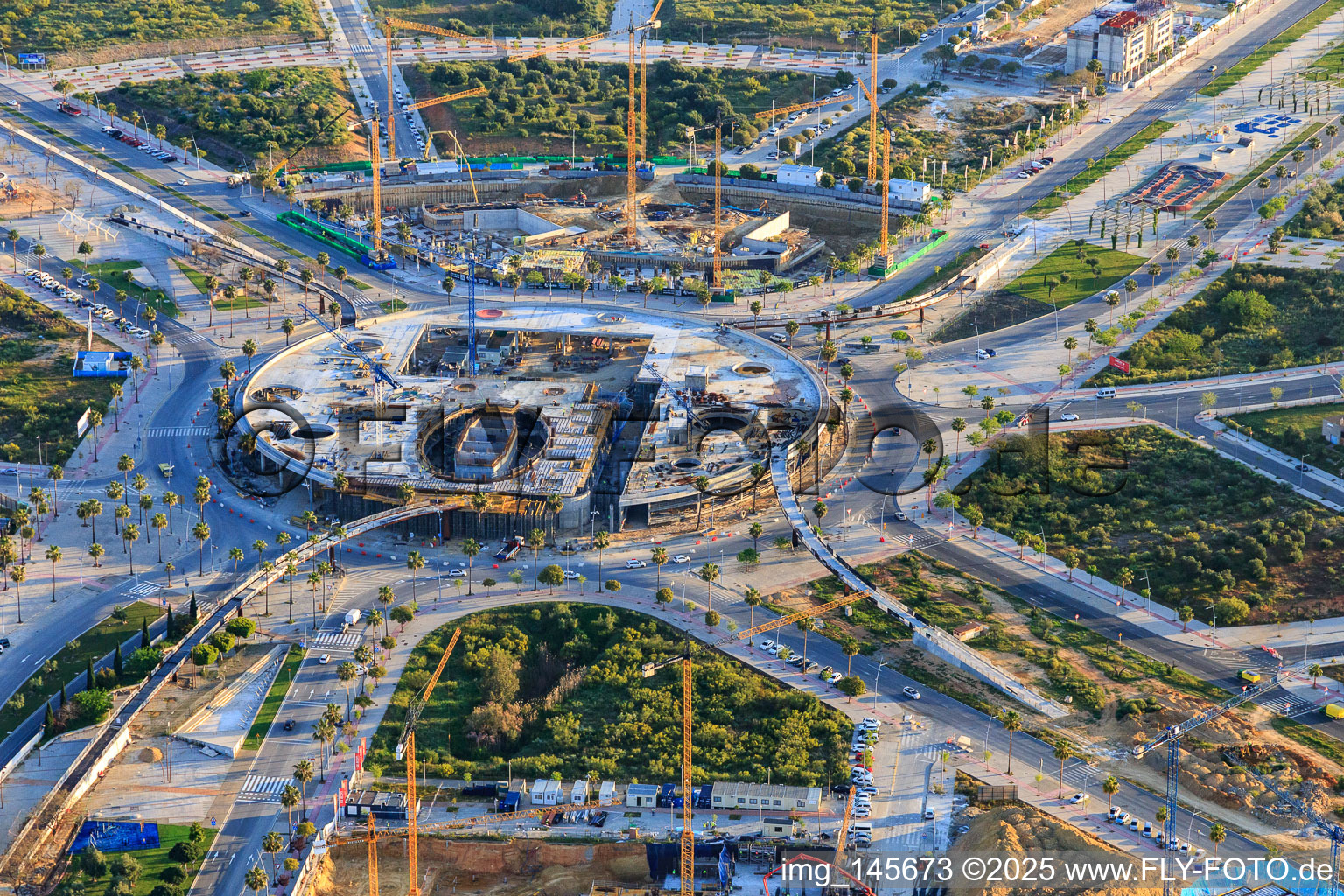 Baustelle für den Torre Entrenucleos im Ortsteil Urb. San Federico Echaguy in Dos Hermanas im Bundesland Sevilla, Spanien