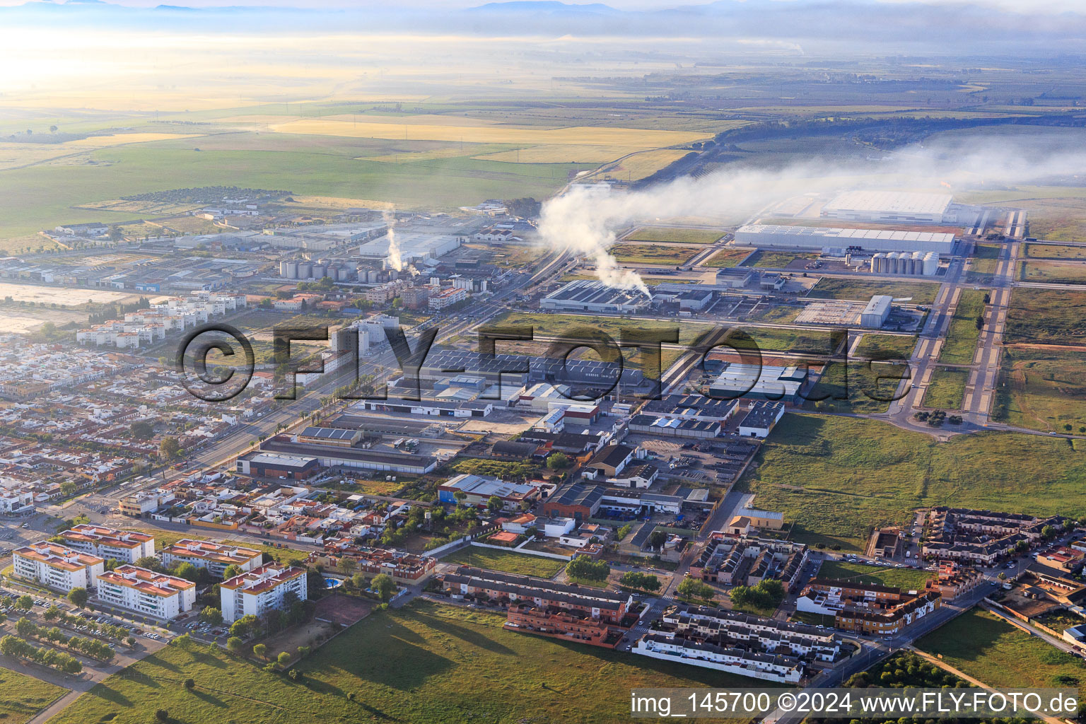 Teilerschlossenes Industriegebiet Südwest mit Polígono Aceitunero in Dos Hermanas im Bundesland Sevilla, Spanien