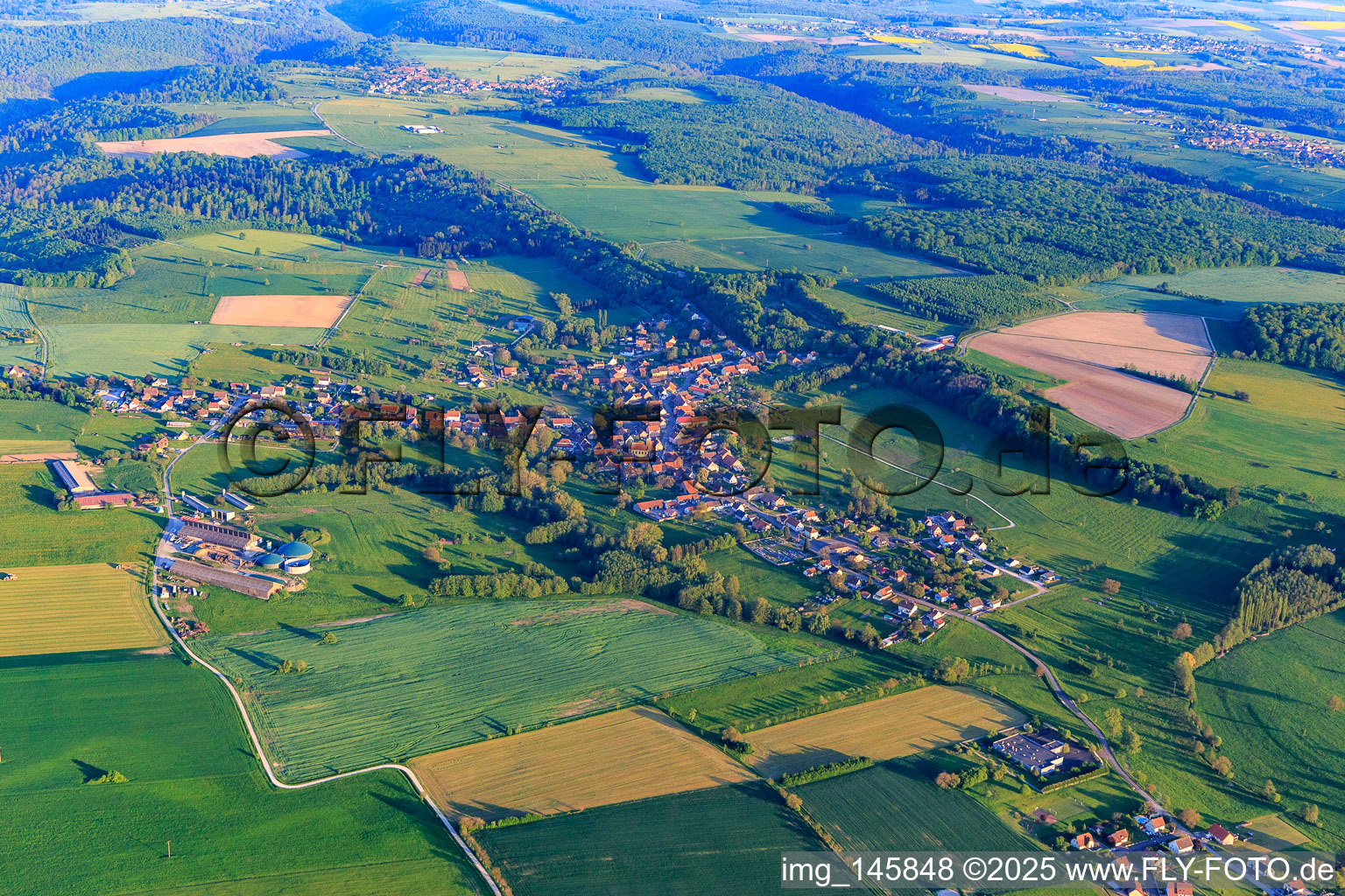 Dorfansicht aus Nordwesten in Lohr im Bundesland Bas-Rhin, Frankreich