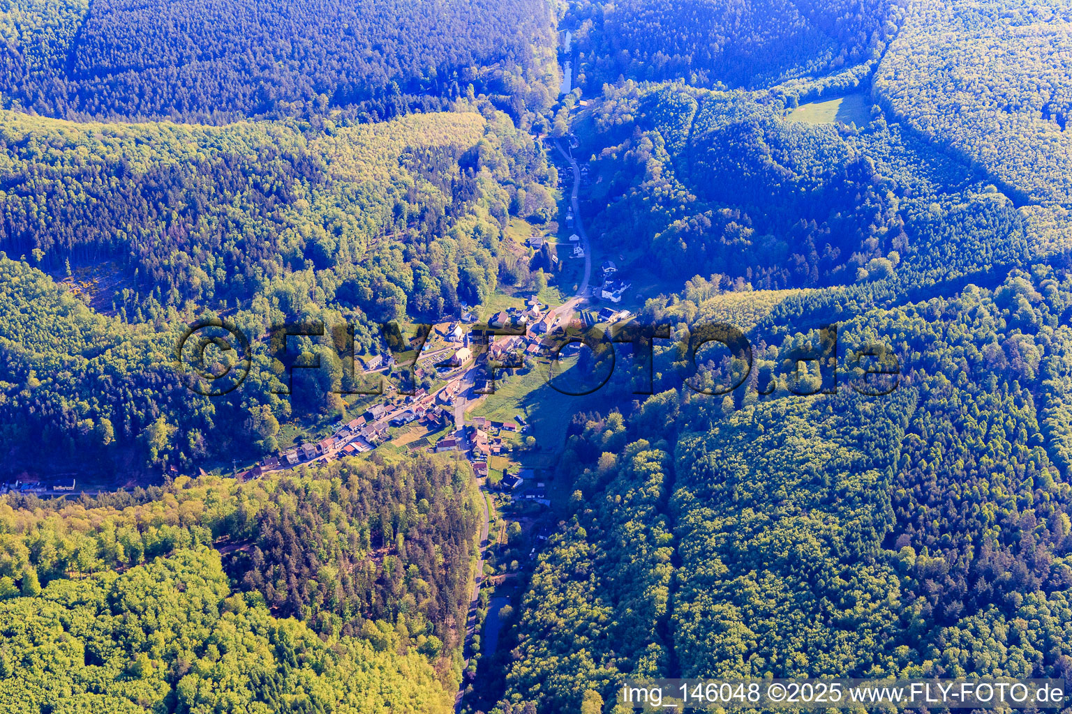 Ortsteil Althorn aus Süden in Goetzenbruck im Bundesland Moselle, Frankreich