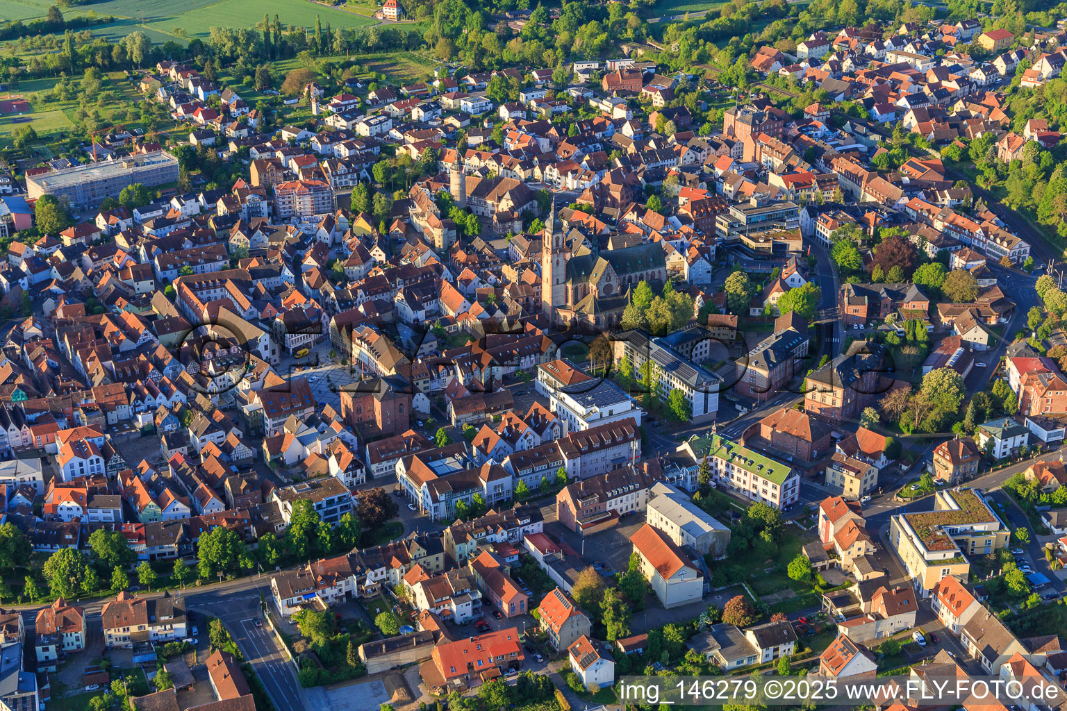 Historische Altstadt in Tauberbischofsheim im Bundesland Baden-Württemberg, Deutschland