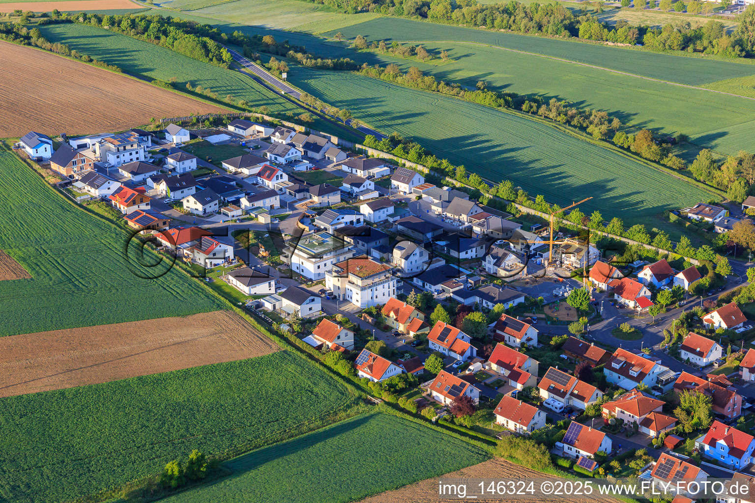 Neubaugebiet Auf d. Ebene, Zum Hühnerbühl im Ortsteil Edelfingen in Bad Mergentheim im Bundesland Baden-Württemberg, Deutschland