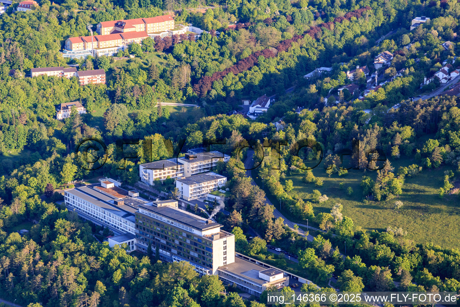 Luftbild von Rehaklinik Ob der Tauber in Bad Mergentheim im Bundesland Baden-Württemberg, Deutschland
