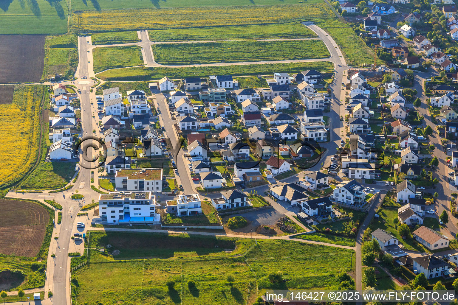 Neubaugebiet Merkurweg in Weikersheim im Bundesland Baden-Württemberg, Deutschland