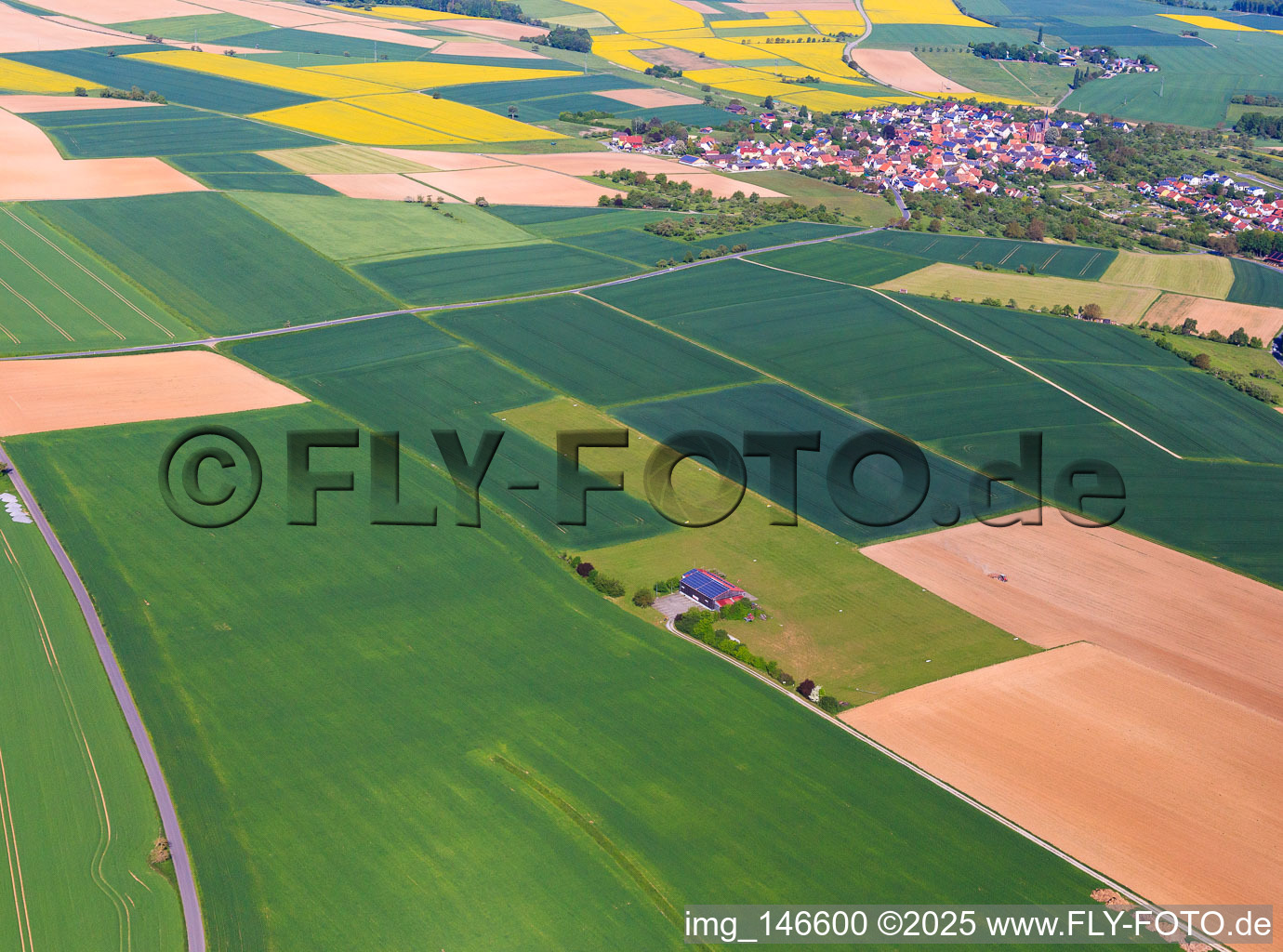 Luftbild von Ultraleicht-Flugplatz Wertheim im Ortsteil Sachsenhausen im Bundesland Baden-Württemberg, Deutschland