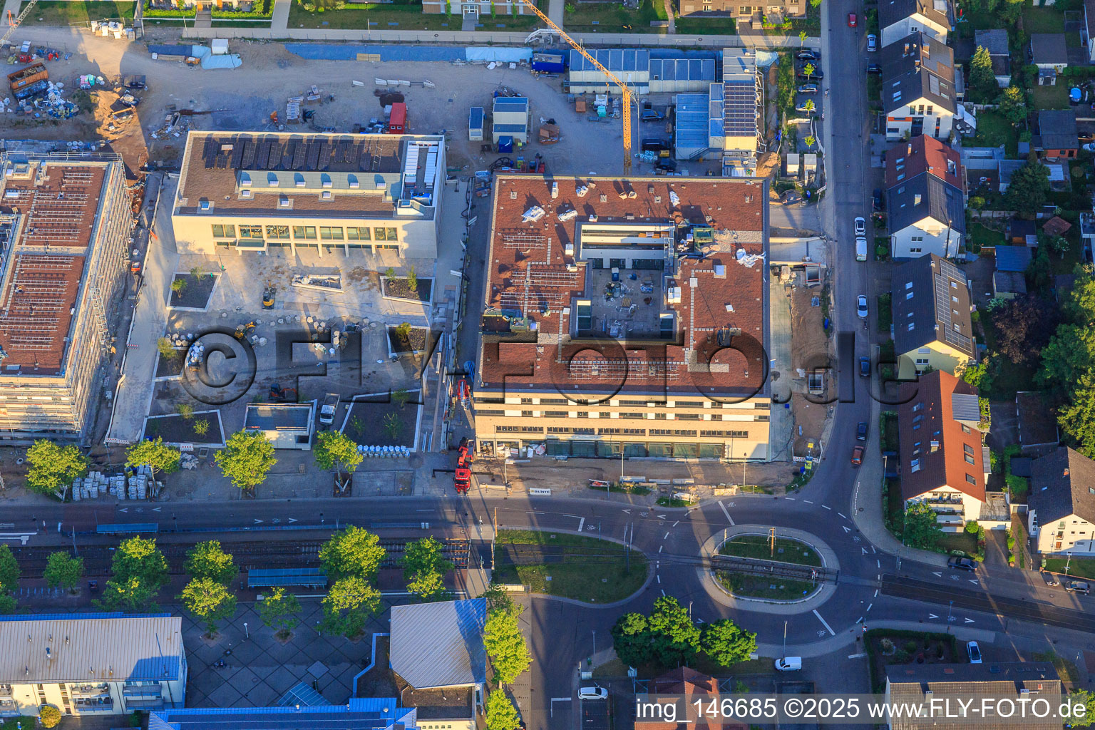 Neubauten Emil-Wachter-Straße im Ortsteil Mörsch in Rheinstetten im Bundesland Baden-Württemberg, Deutschland