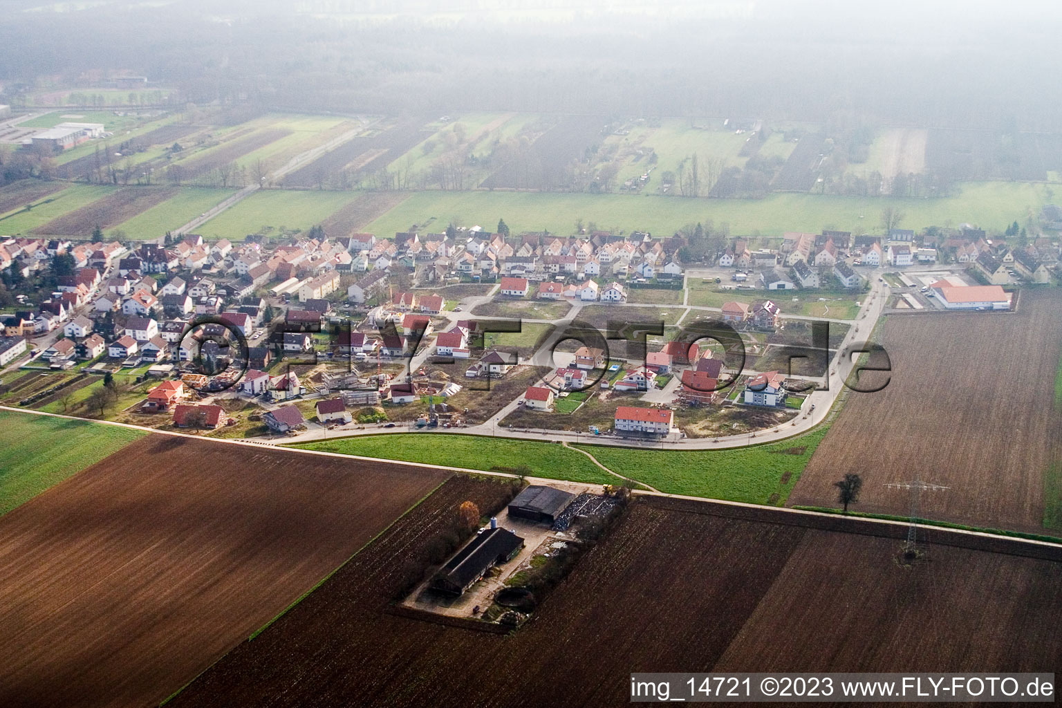 Schrägluftbild von Kandel, Am Höhenweg im Bundesland Rheinland-Pfalz, Deutschland