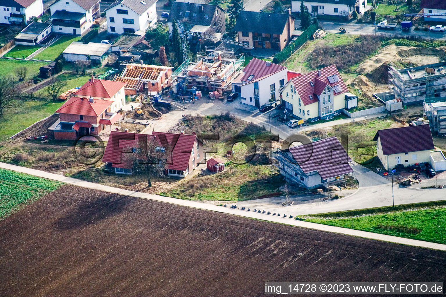 Kandel, Am Höhenweg im Bundesland Rheinland-Pfalz, Deutschland aus der Luft betrachtet