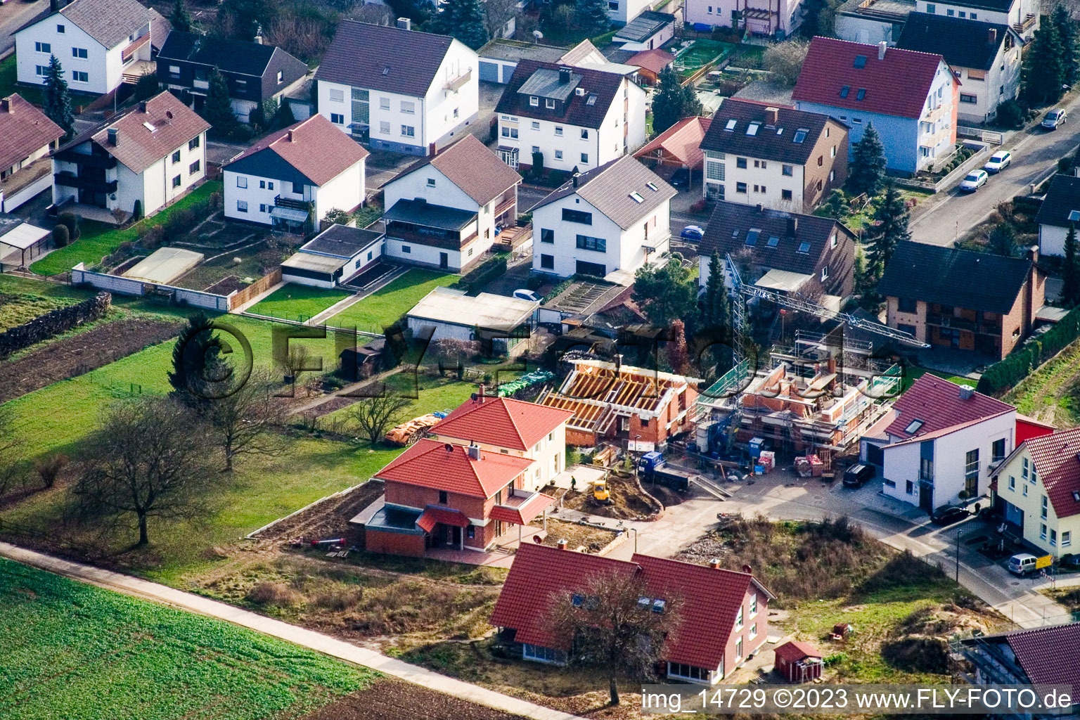 Drohnenaufname von Kandel, Am Höhenweg im Bundesland Rheinland-Pfalz, Deutschland