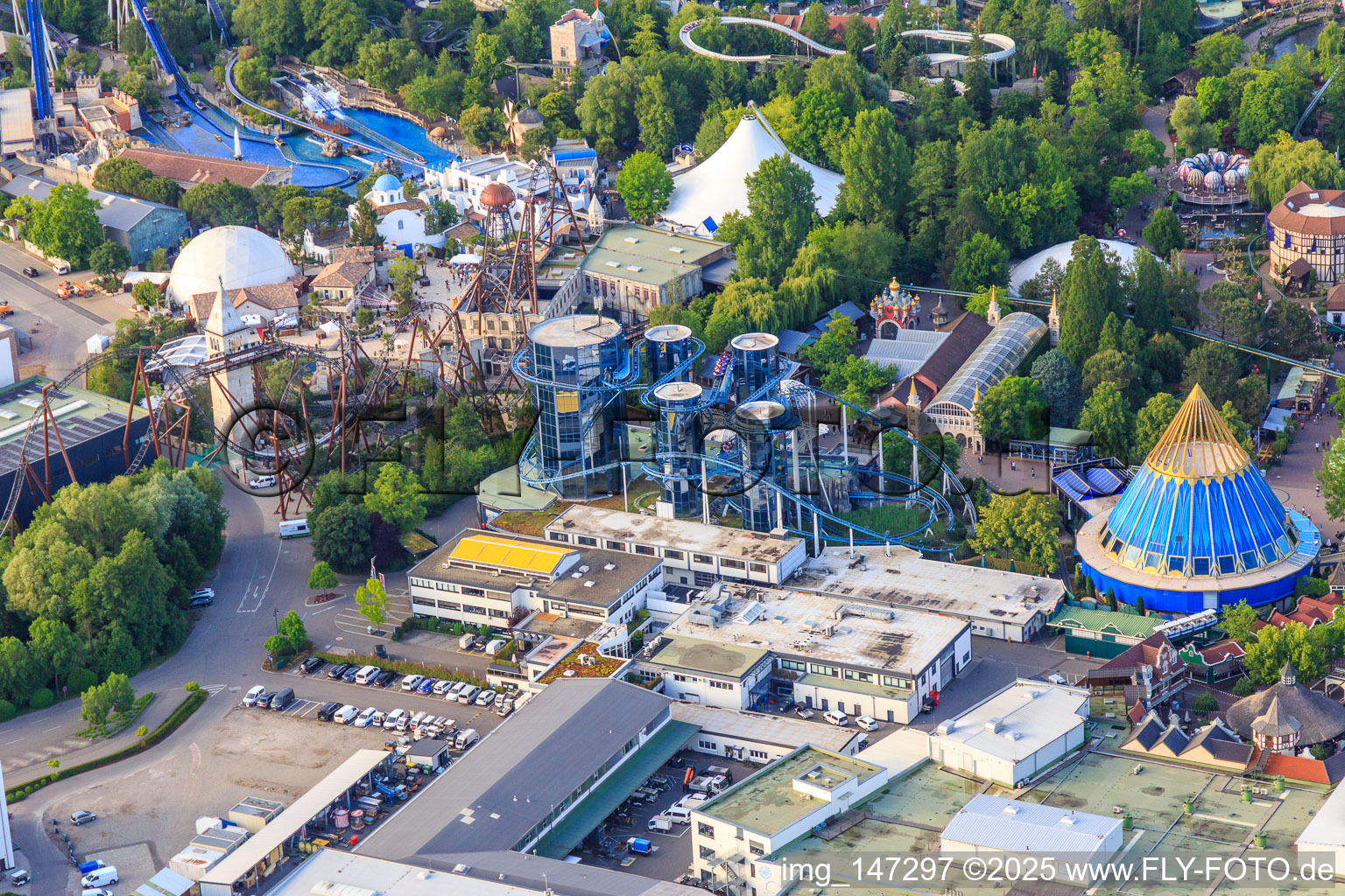 Euro-Mir und Museum Mir-Station des Europapark Rust im Bundesland Baden-Württemberg, Deutschland