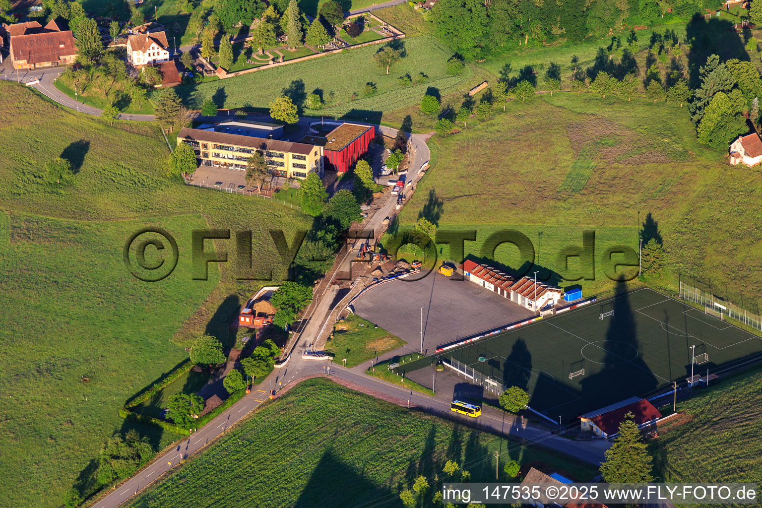 Sportplatz des  Sg Freiamt und MOTORSPORT RACING TEAM FREIAMT e.V und Schulzentrum Freiamt im Ortsteil Ottoschwanden im Bundesland Baden-Württemberg, Deutschland