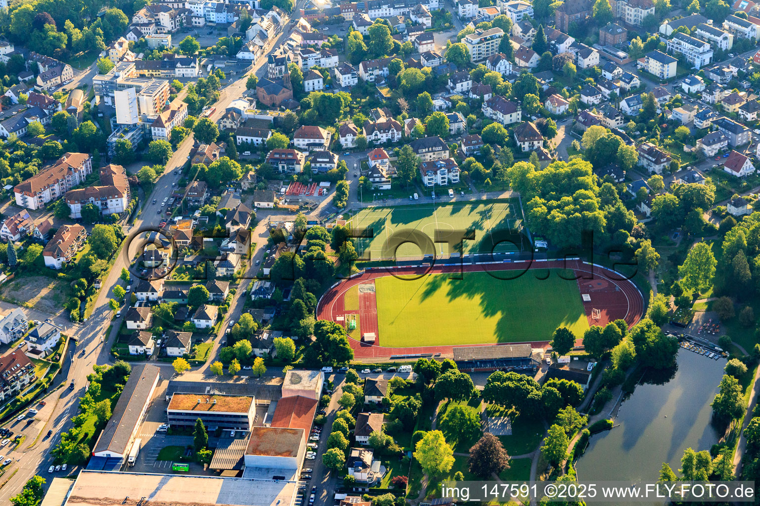 Stadtrainseee und Elztalstadion des  FC Waldkirch e.V. und SV Waldkirch eV im Bundesland Baden-Württemberg, Deutschland