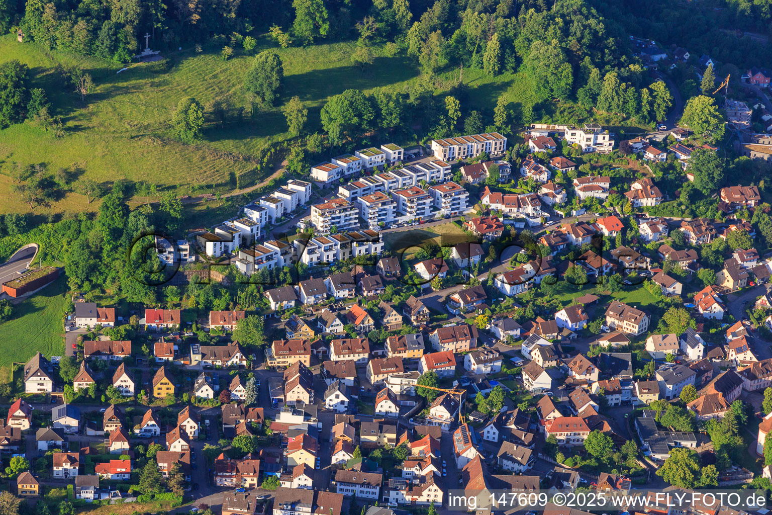 Neubaugebiet Anneliese-Licht-Straße in Waldkirch im Bundesland Baden-Württemberg, Deutschland