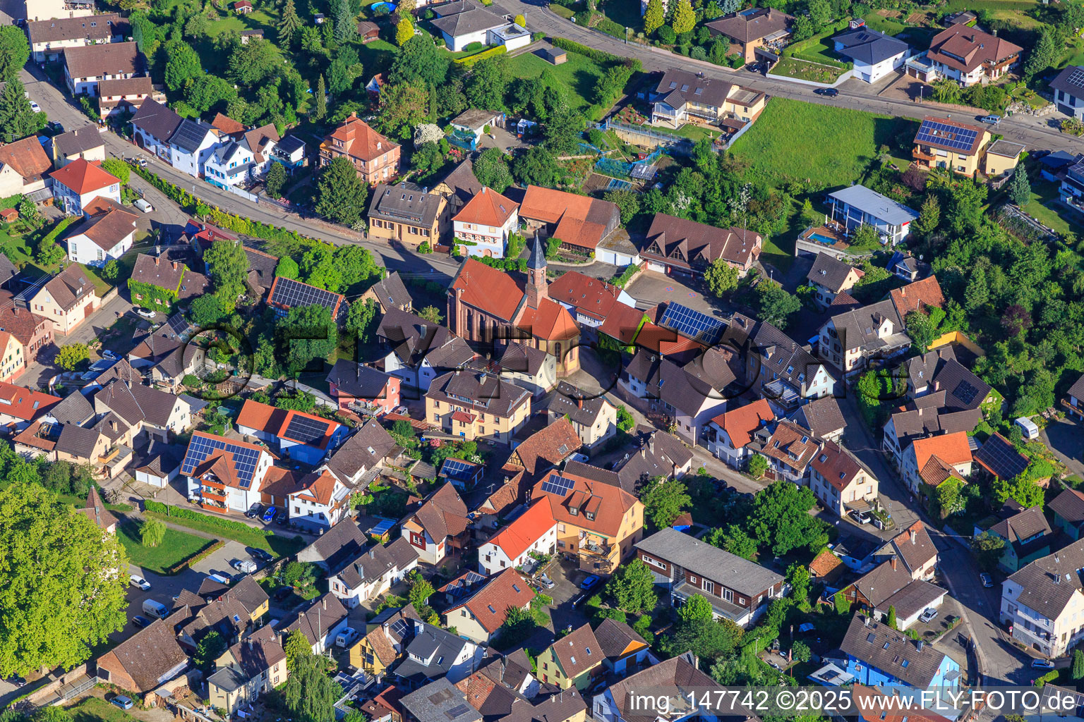 Markuskirche im Ortsteil Schmieheim in Kippenheim im Bundesland Baden-Württemberg, Deutschland