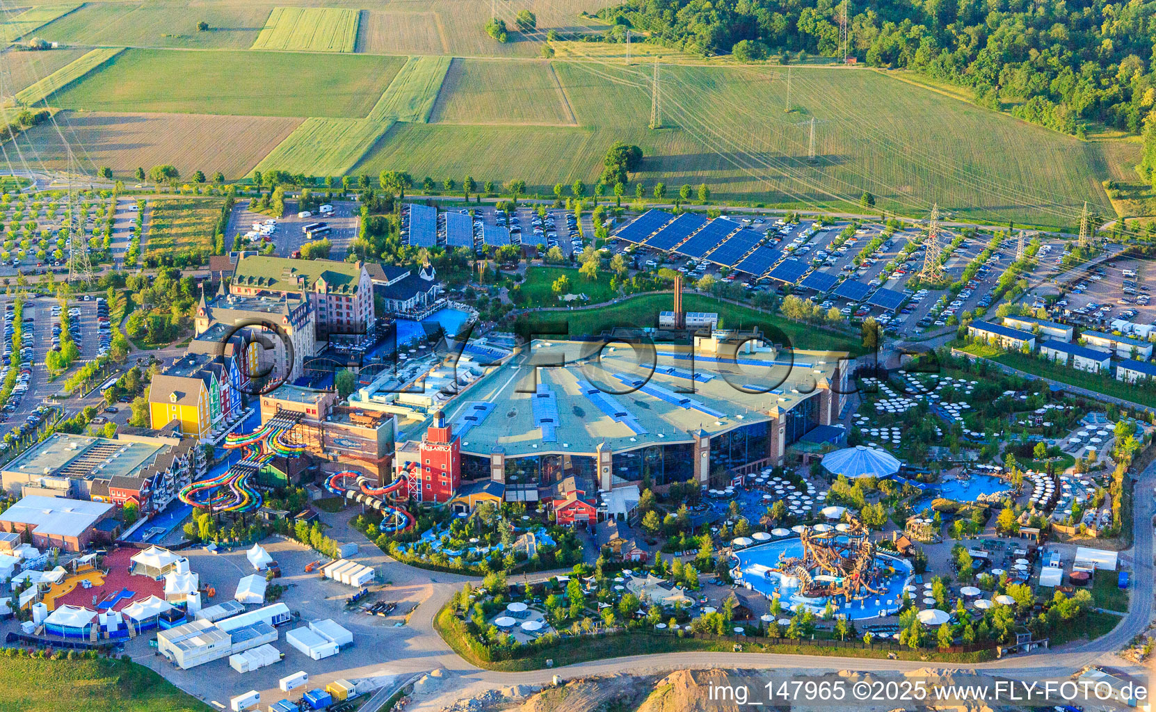 Rulantica von Süden im Europapark Rust im Bundesland Baden-Württemberg, Deutschland