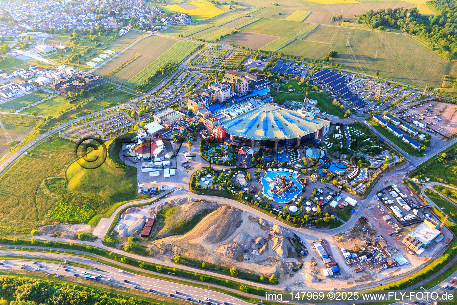 Rulantica aus Süden im Europapark Rust im Bundesland Baden-Württemberg, Deutschland