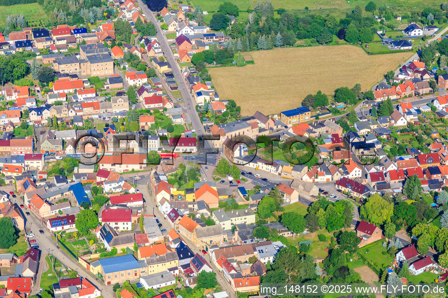 Dorfzentrum im Ortsteil Siersleben in Gerbstedt im Bundesland Sachsen-Anhalt, Deutschland