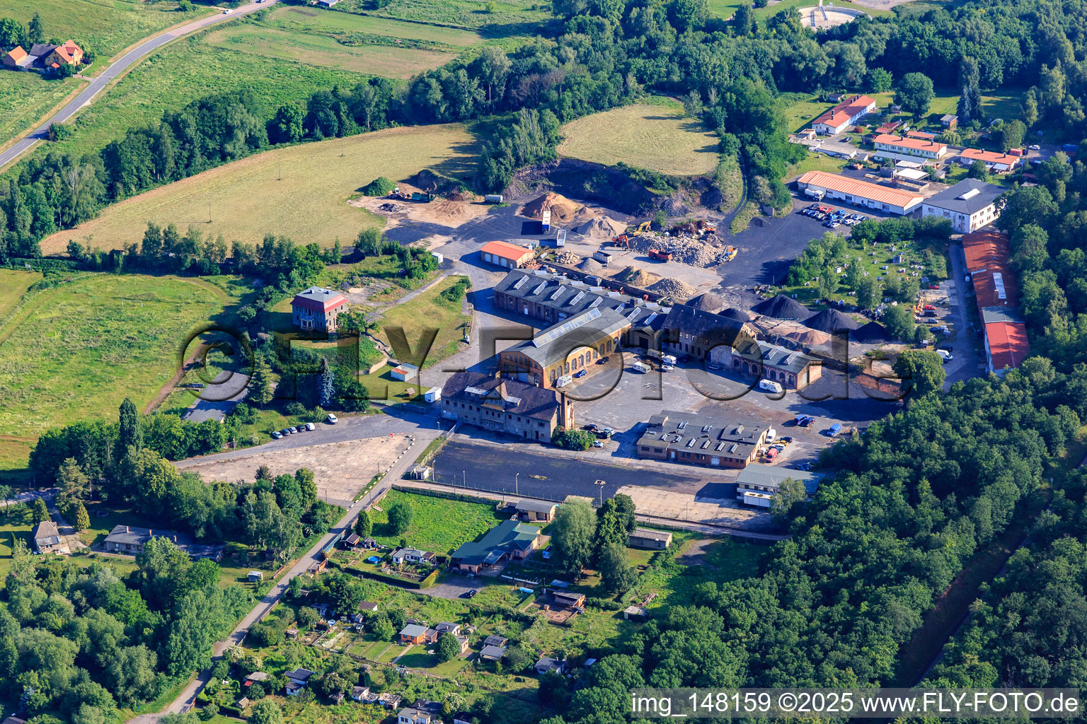 Saigerhüttengelände mit Paintballcenter Hettstedt im Bundesland Sachsen-Anhalt, Deutschland