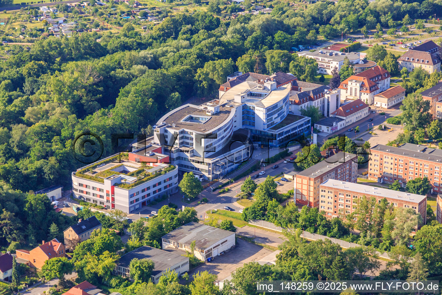 Luftbild von Harzklinikum - Standort Quedlinburg im Bundesland Sachsen-Anhalt, Deutschland