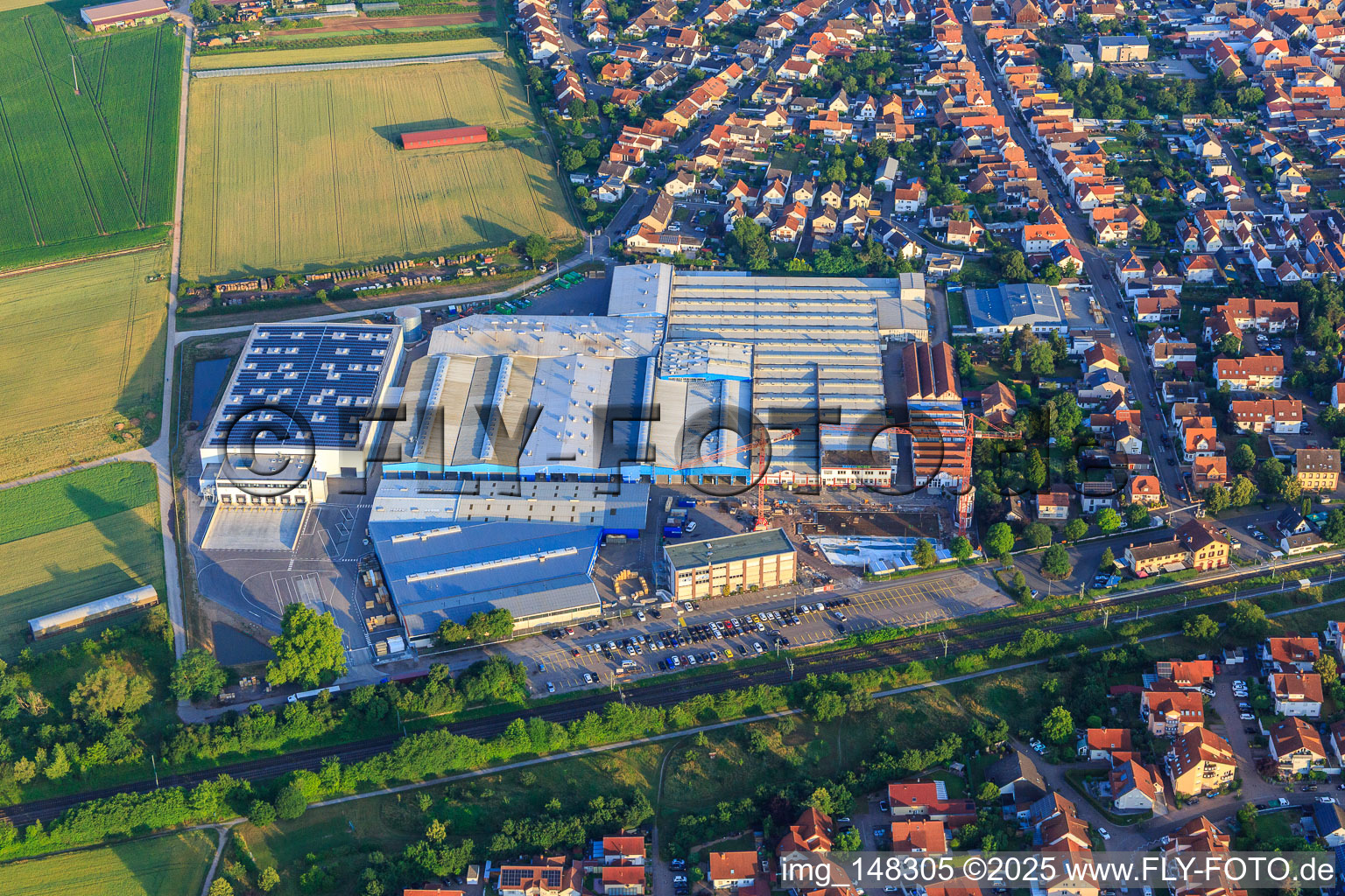 Baumassnahmen auf dem Firmengelände von Kardex Remstar in Bellheim im Bundesland Rheinland-Pfalz, Deutschland