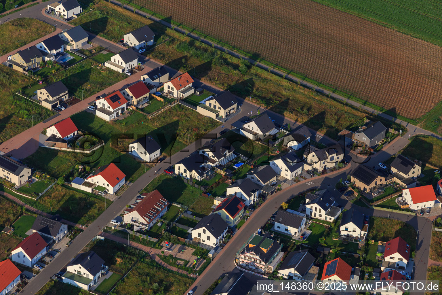 Luftbild von Neubaugebiet K2 in Kandel im Bundesland Rheinland-Pfalz, Deutschland