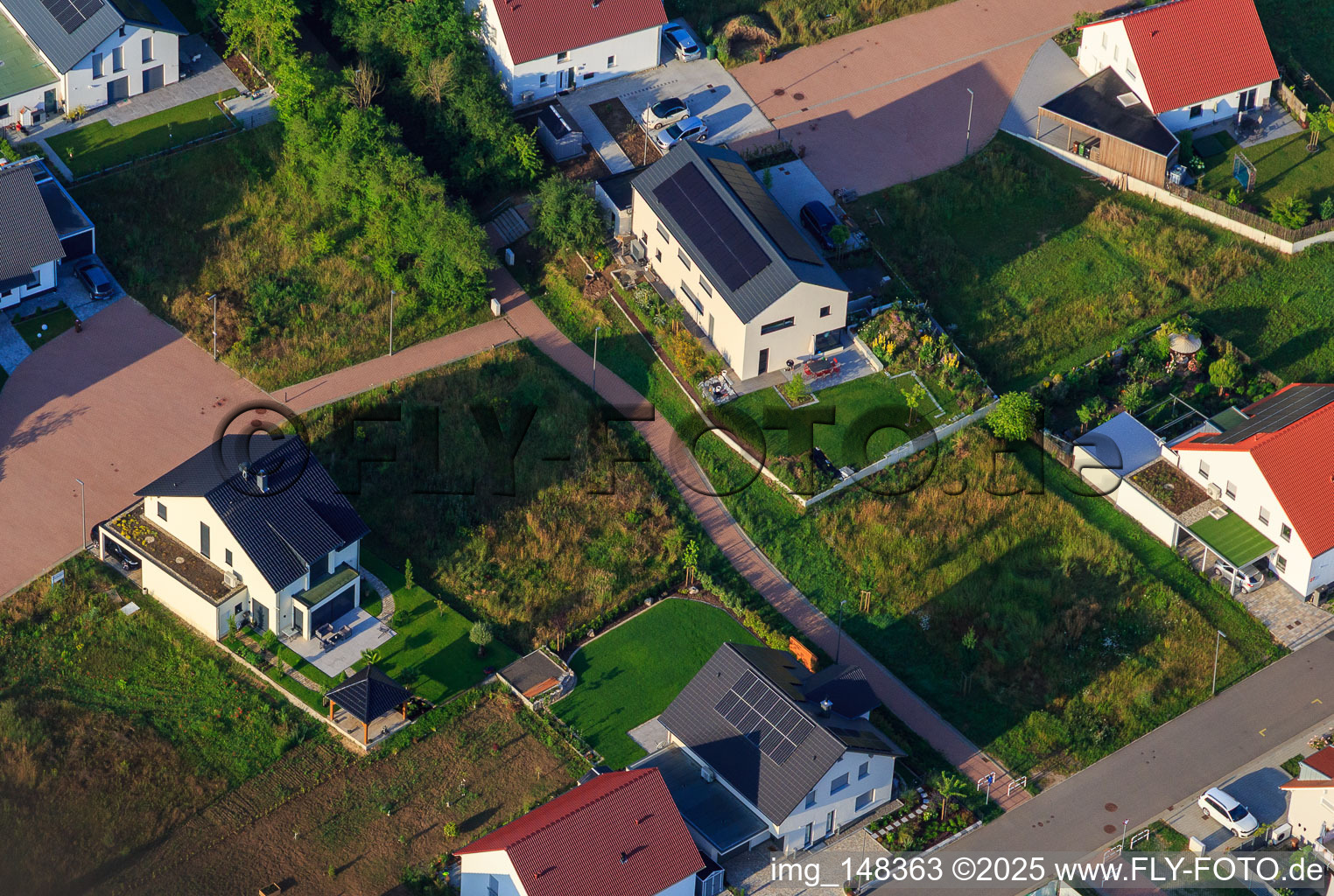 Neubaugebiet K2 in Kandel im Bundesland Rheinland-Pfalz, Deutschland von oben