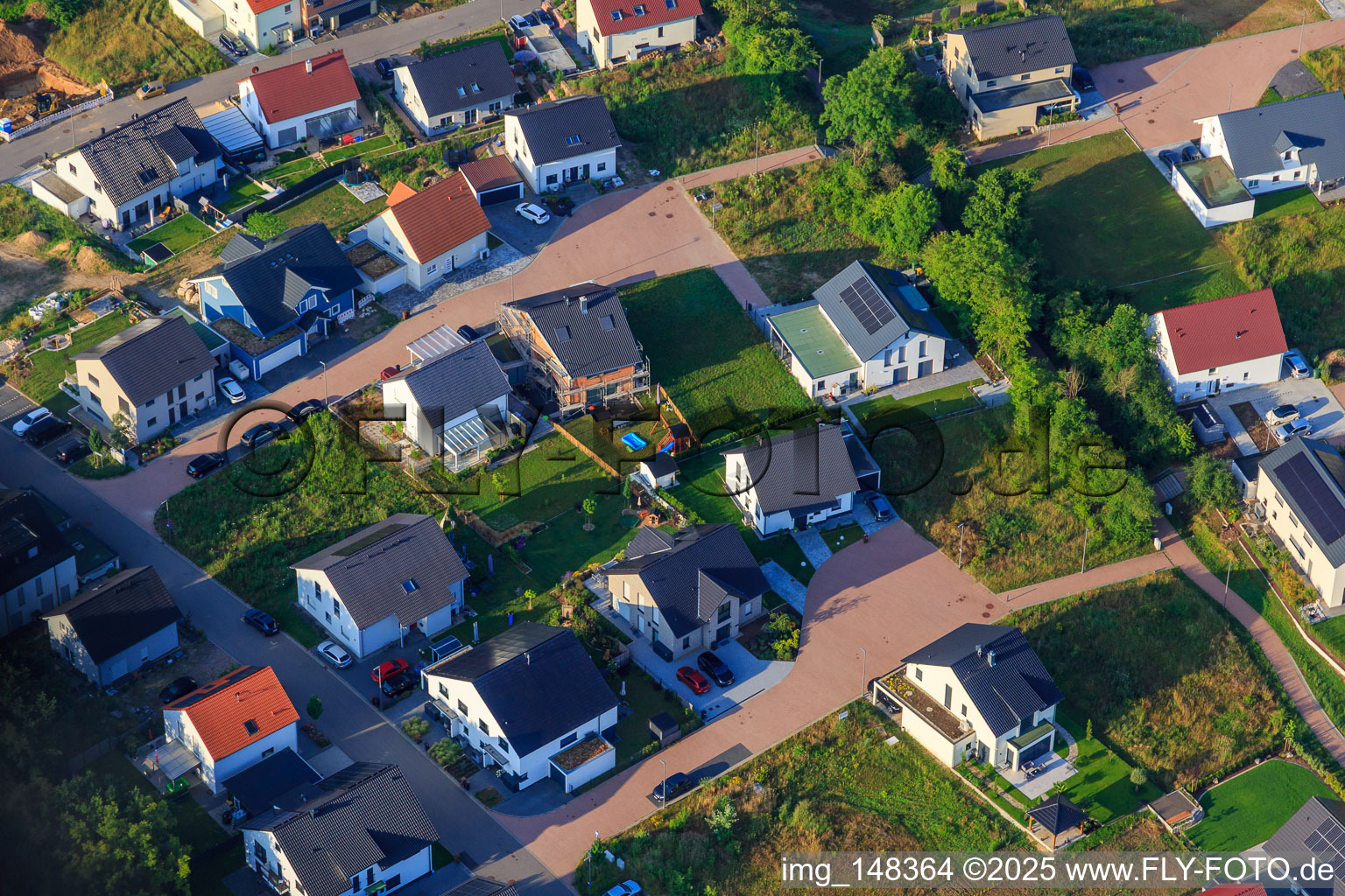 Neubaugebiet K2 in Kandel im Bundesland Rheinland-Pfalz, Deutschland aus der Luft