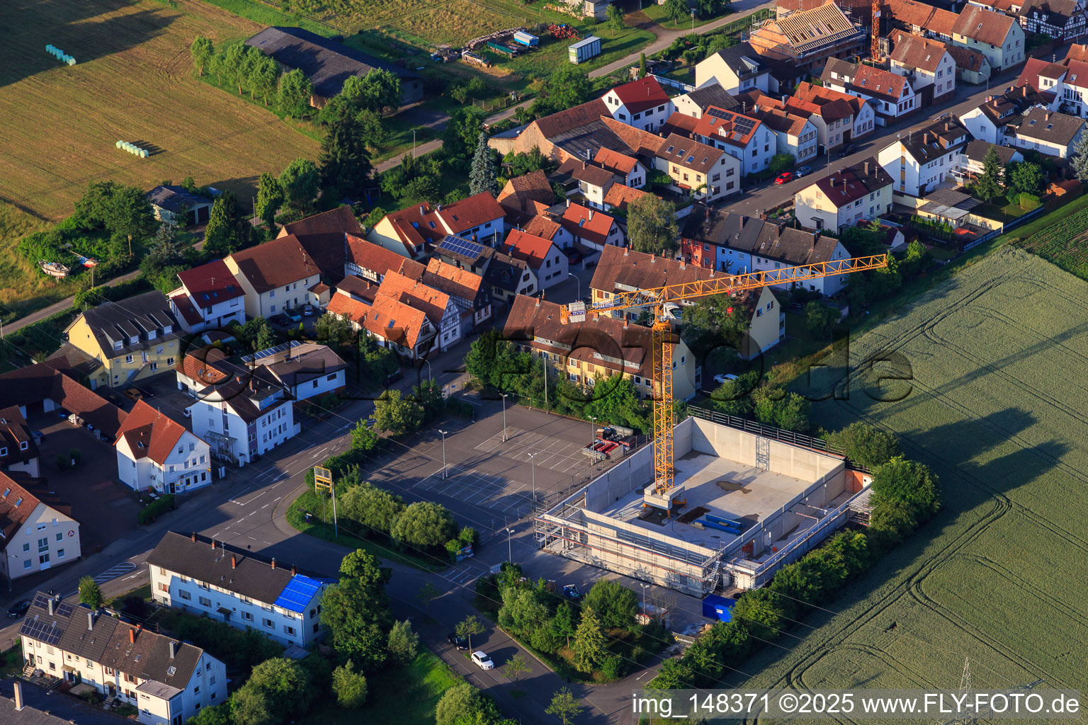 Baustelle zum Neubau des Netto-Markts in der Saarstr in Kandel im Bundesland Rheinland-Pfalz, Deutschland