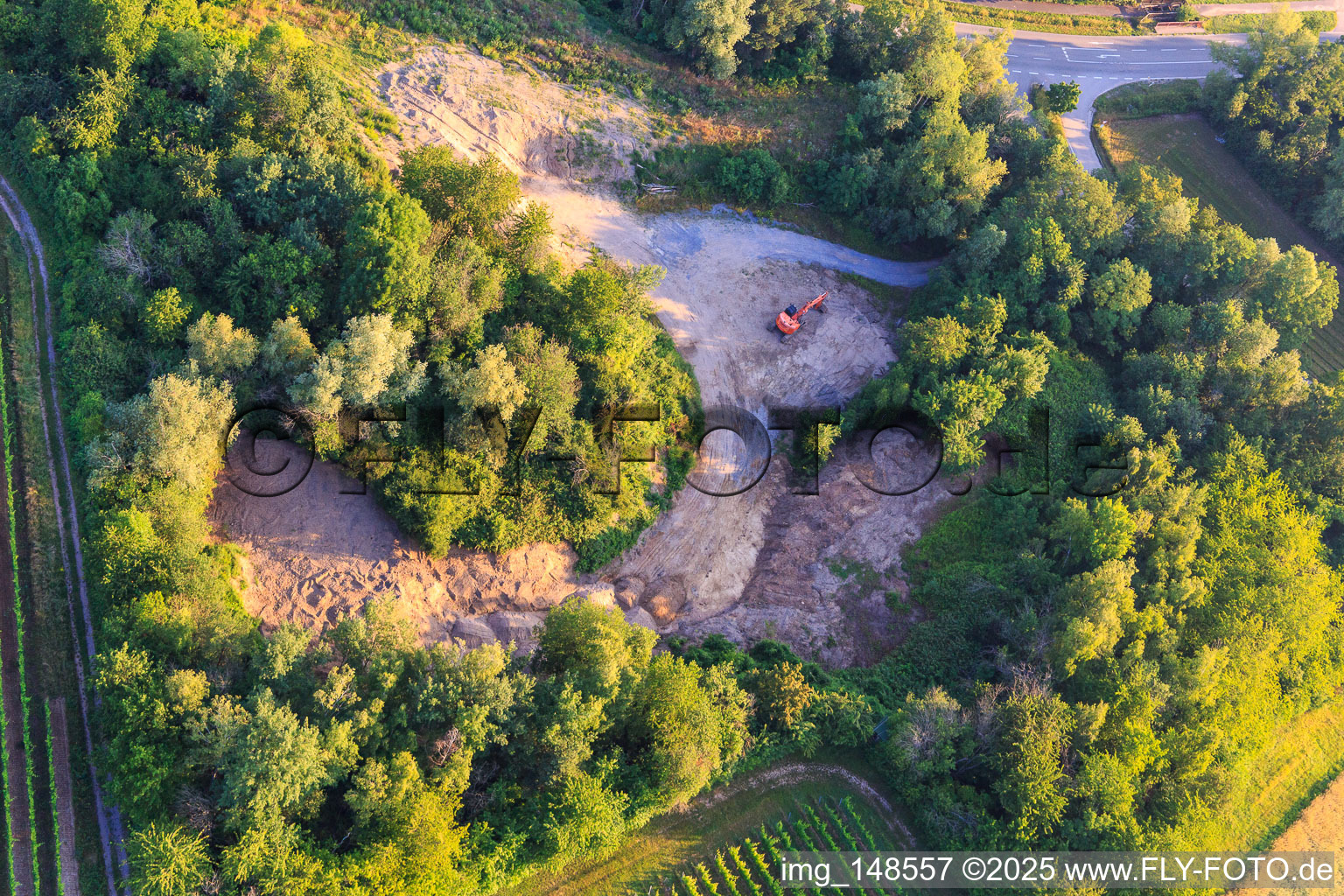Knalbauarbeiten am Klingbch in Klingenmünster im Bundesland Rheinland-Pfalz, Deutschland