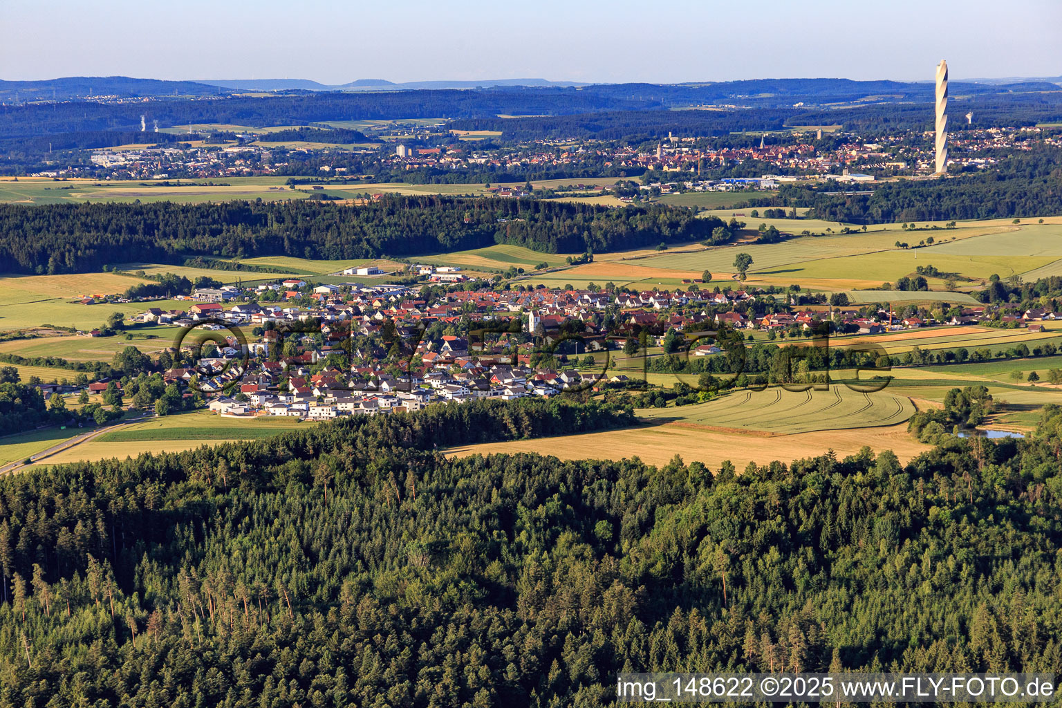Ortsansicht von Norden in Dietingen im Bundesland Baden-Württemberg, Deutschland