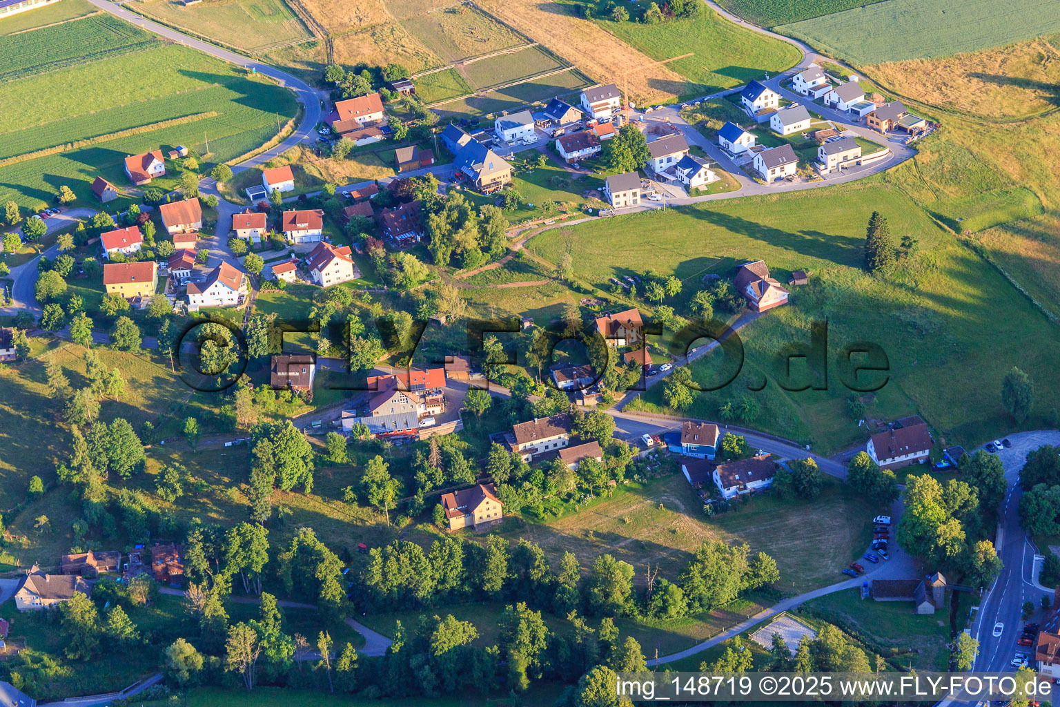 Neubaugebiet Abendwinkel im Ortsteil Burgberg in Königsfeld im Schwarzwald im Bundesland Baden-Württemberg, Deutschland