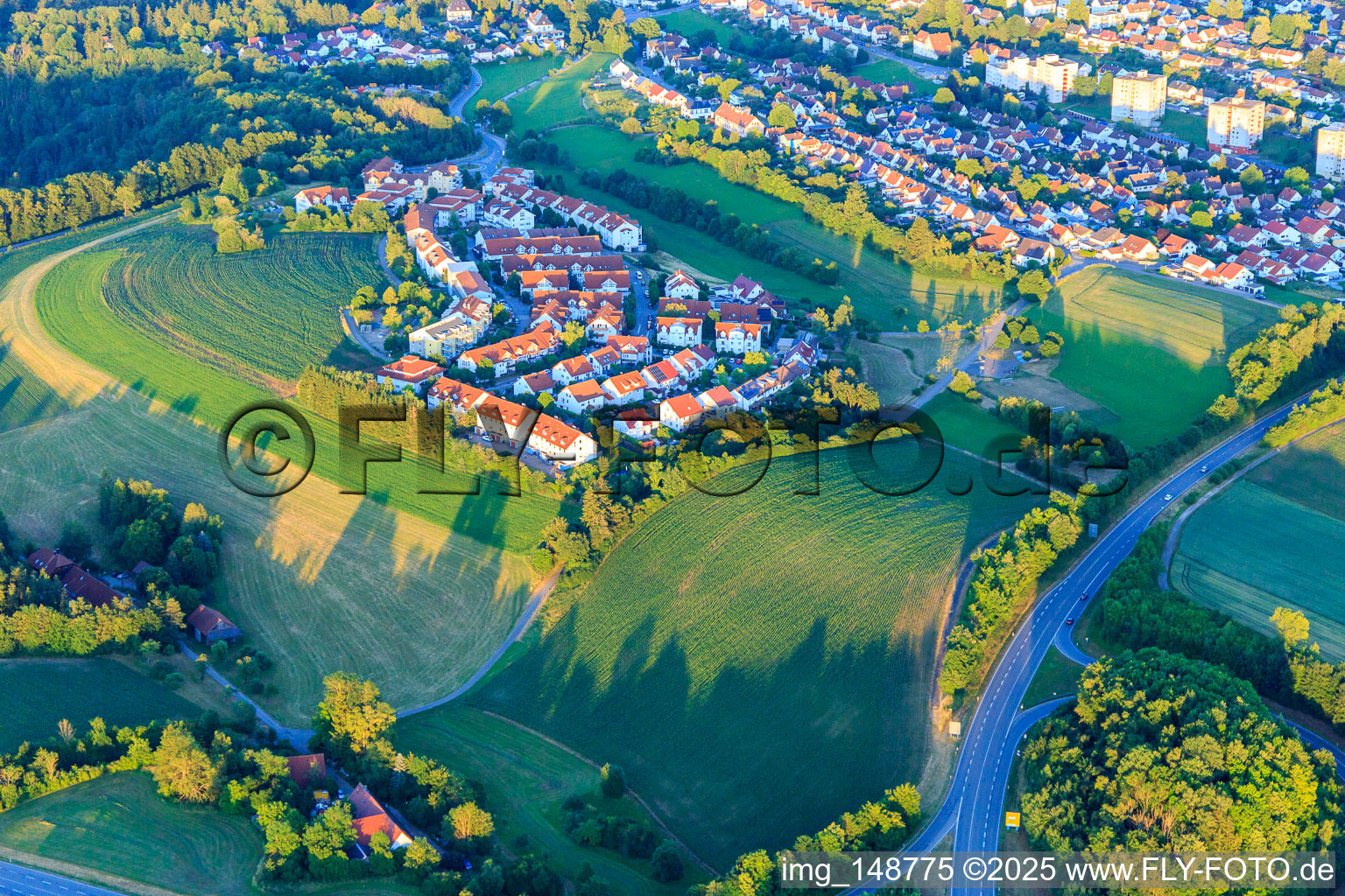 Luftbild von Neubaugebiet Hegneberg (Überlinger Straße) von Nordwesten in Rottweil im Bundesland Baden-Württemberg, Deutschland