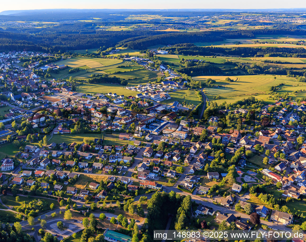 Ortsteil Rodt von Süden in Loßburg im Bundesland Baden-Württemberg, Deutschland