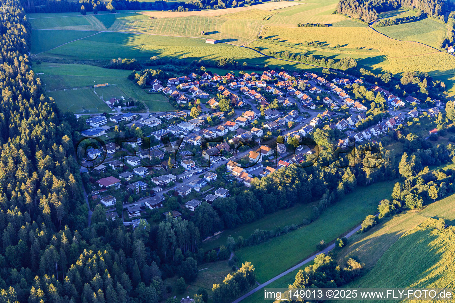 Ortsteil Halde Ost aus Westen im Ortsteil Wittlensweiler in Freudenstadt im Bundesland Baden-Württemberg, Deutschland
