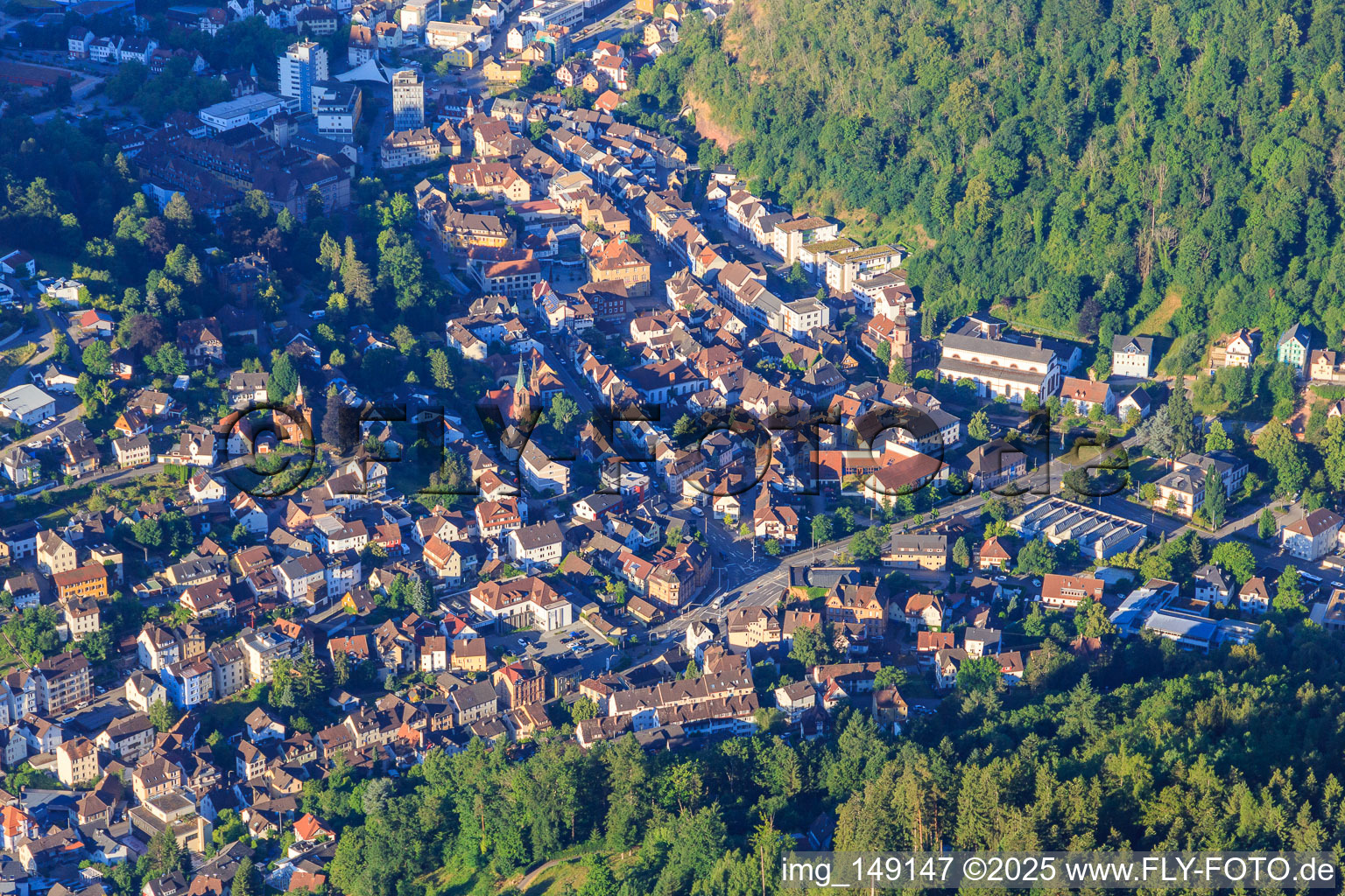 Stadtzentrum in Schramberg im Bundesland Baden-Württemberg, Deutschland
