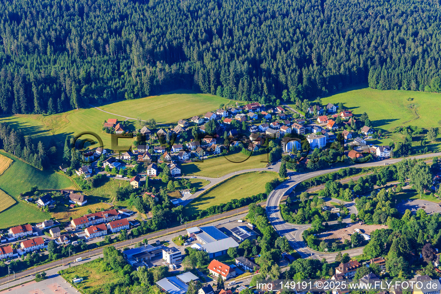 Winterbergstraße im Ortsteil Saint Georgen im Schwarzwald in St. Georgen im Schwarzwald im Bundesland Baden-Württemberg, Deutschland