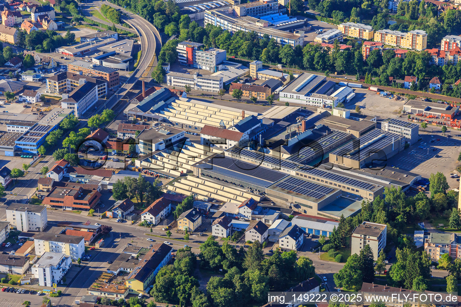 Industriegebiet Goldenbühlstraße mit AGVS Aluminium Werke GmbH Villingen, in Villingen-Schwenningen im Bundesland Baden-Württemberg, Deutschland